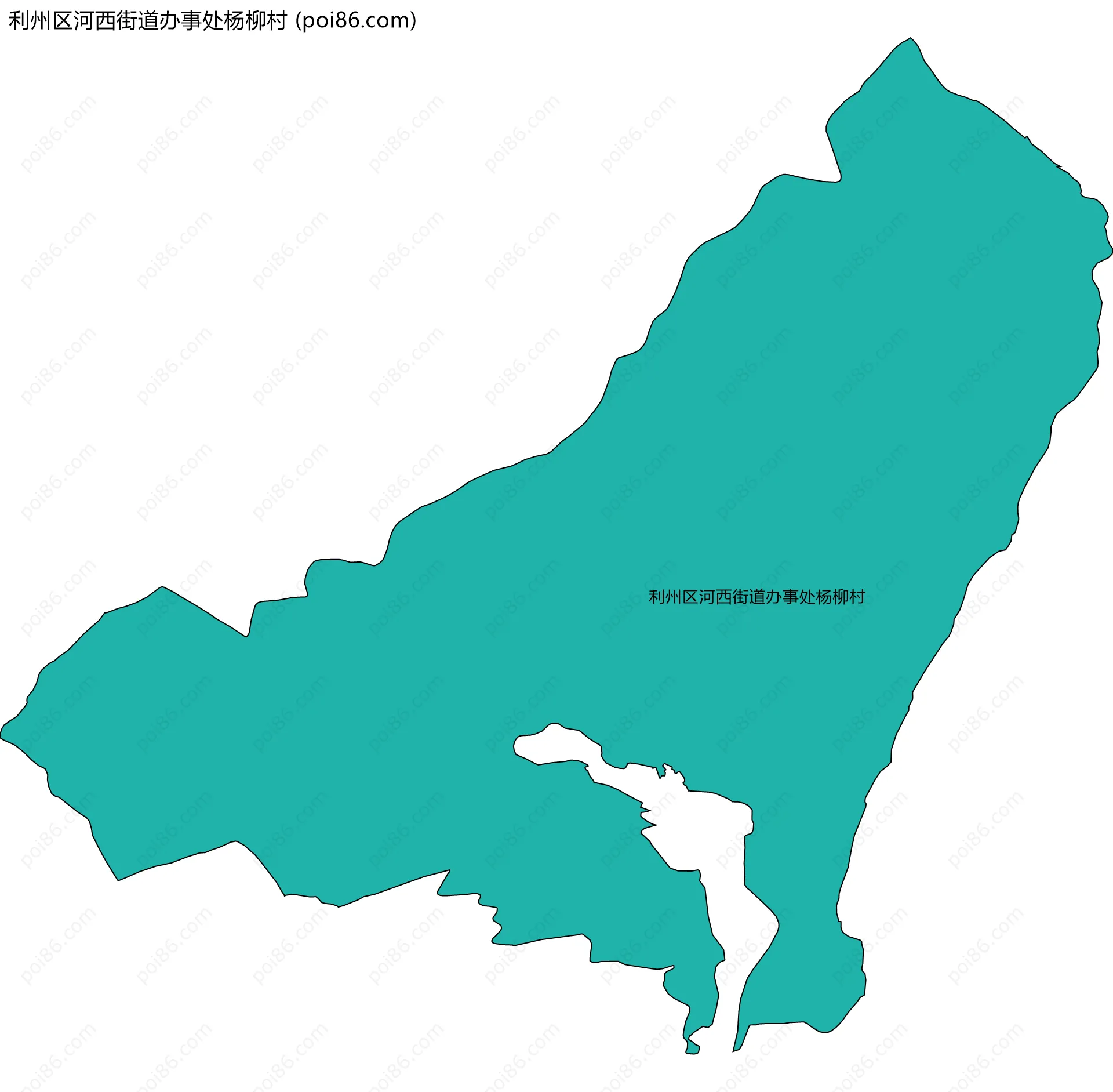 利州区河西街道办事处杨柳村边界地图