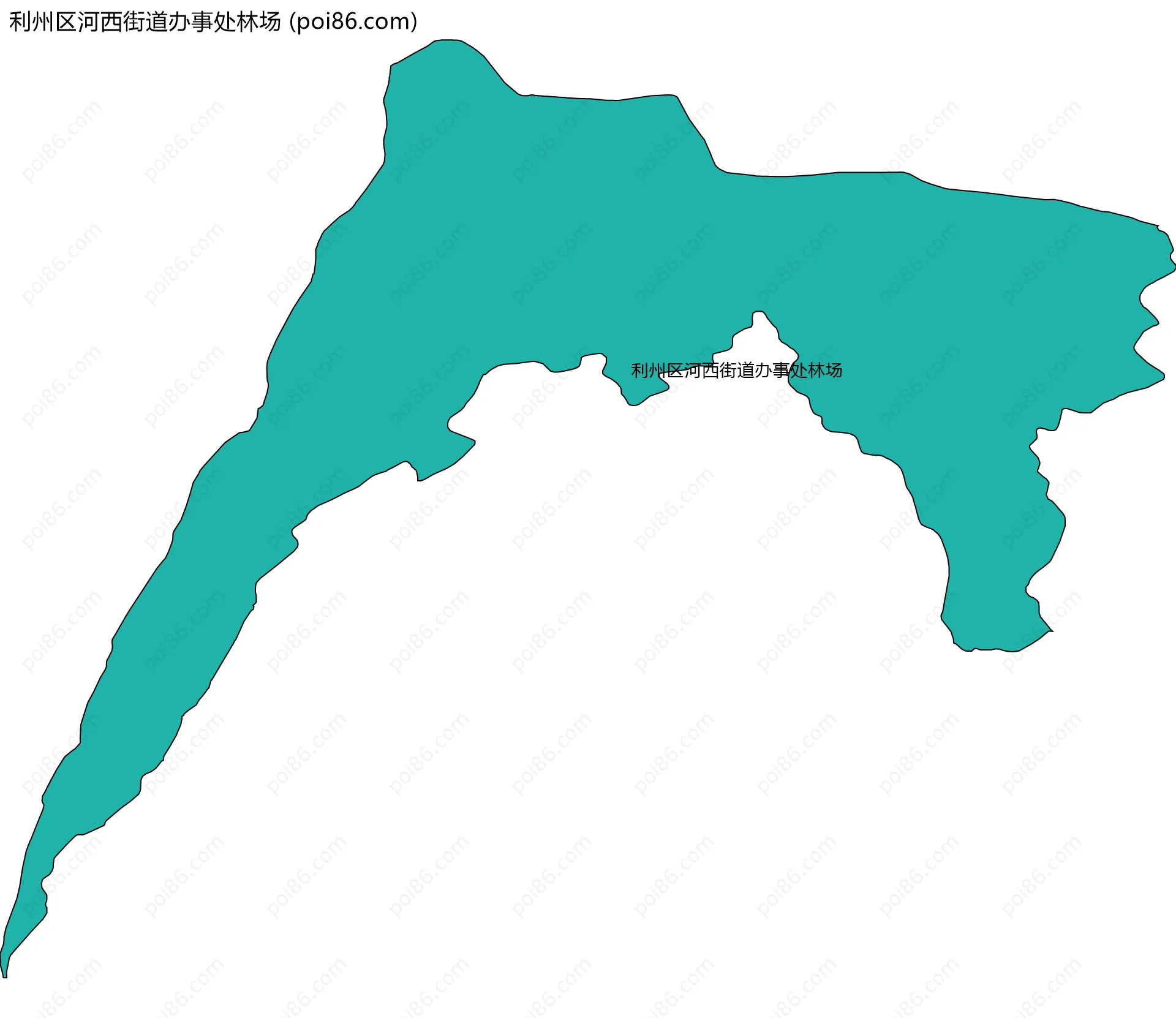 利州区河西街道办事处林场边界地图