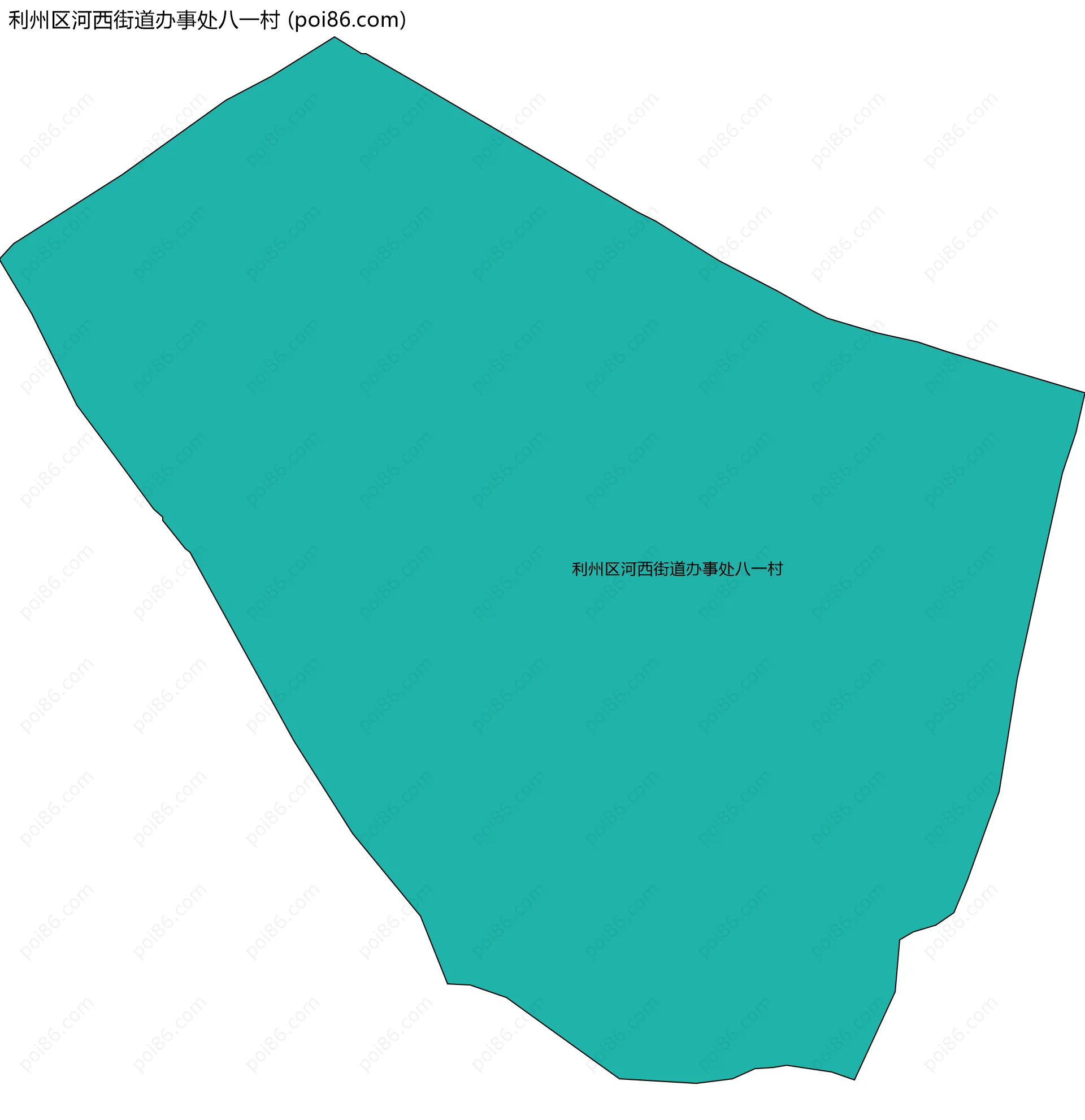 利州区河西街道办事处八一村边界地图