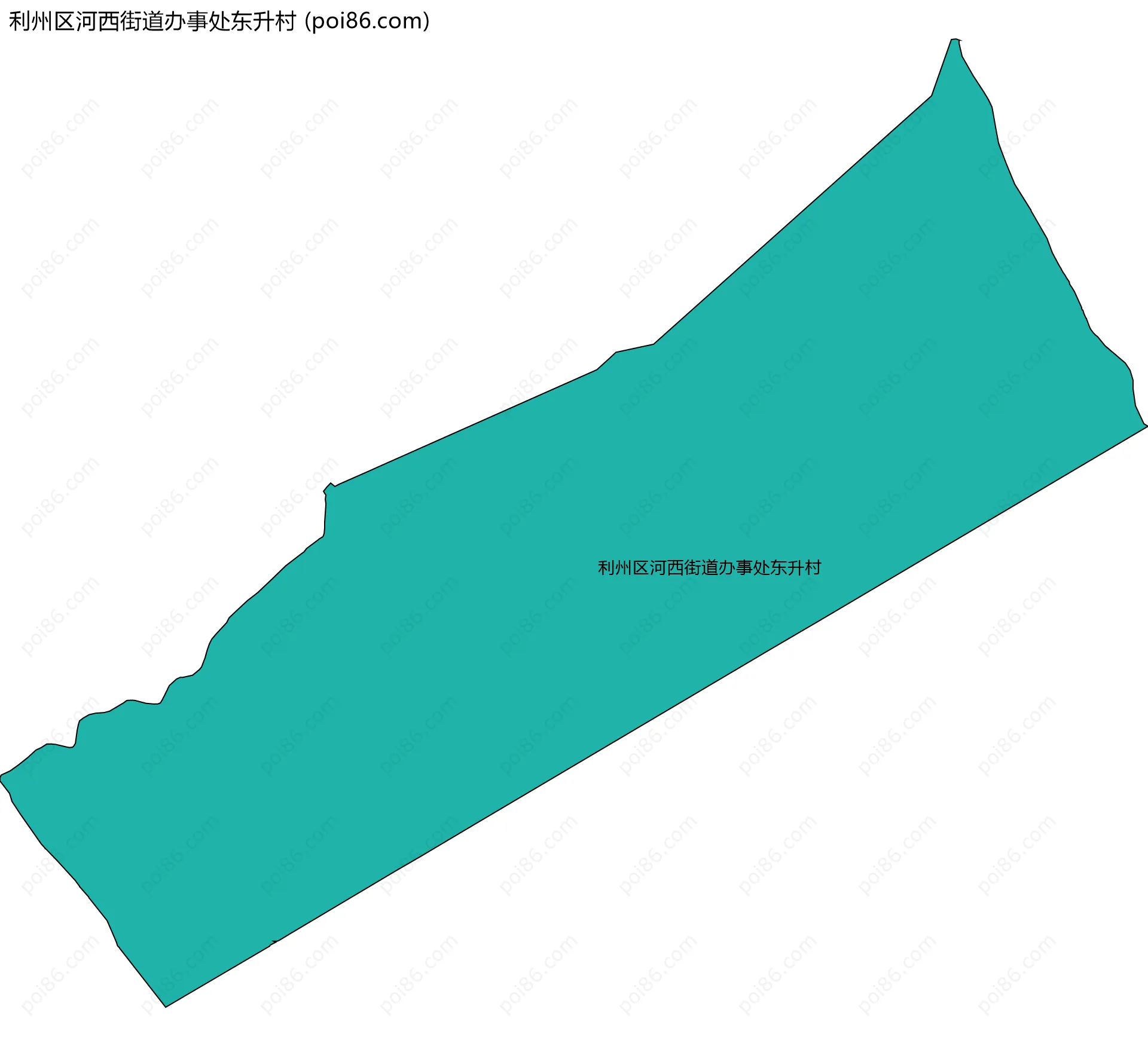 利州区河西街道办事处东升村边界地图