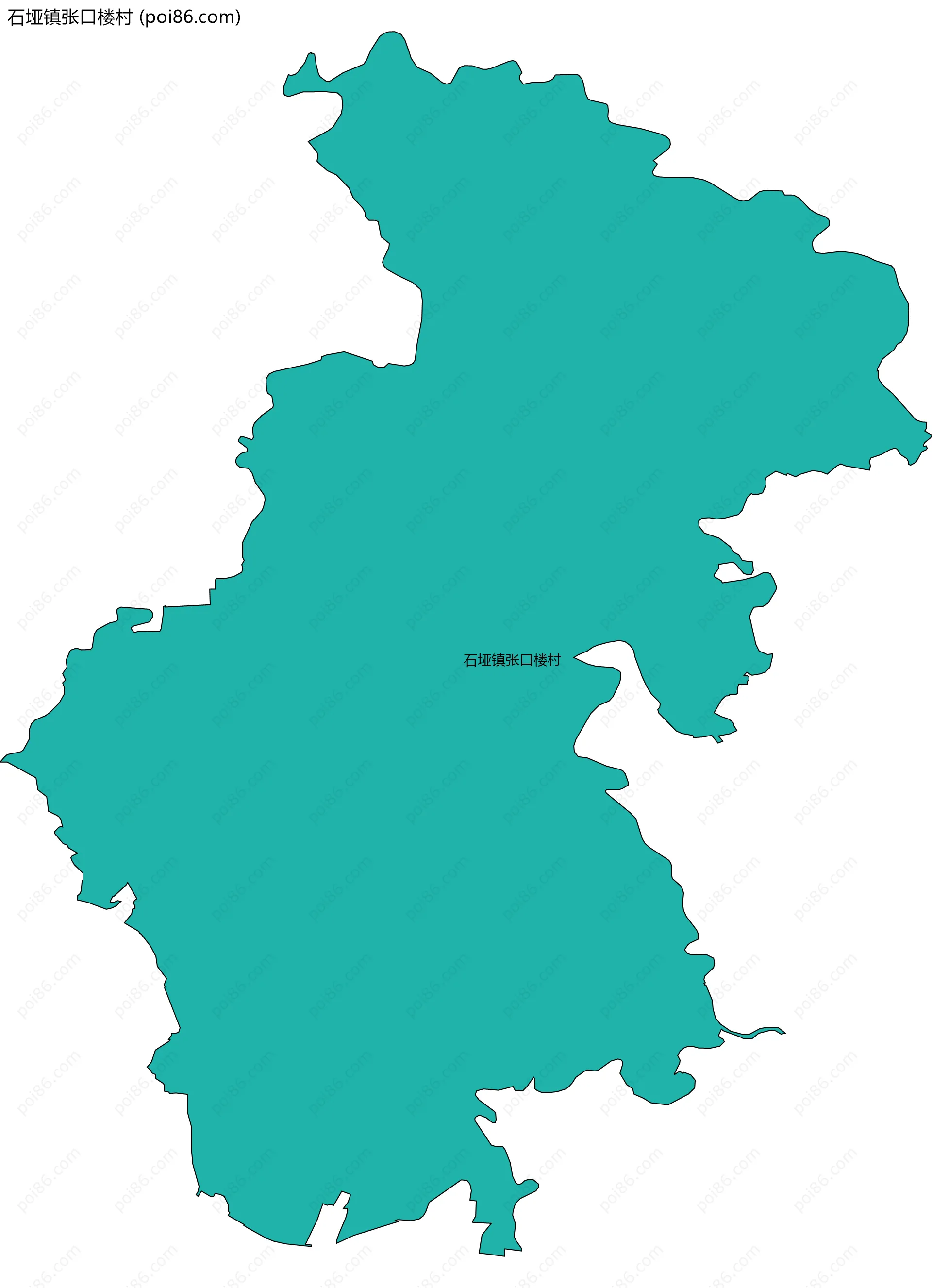 石垭镇张口楼村边界地图