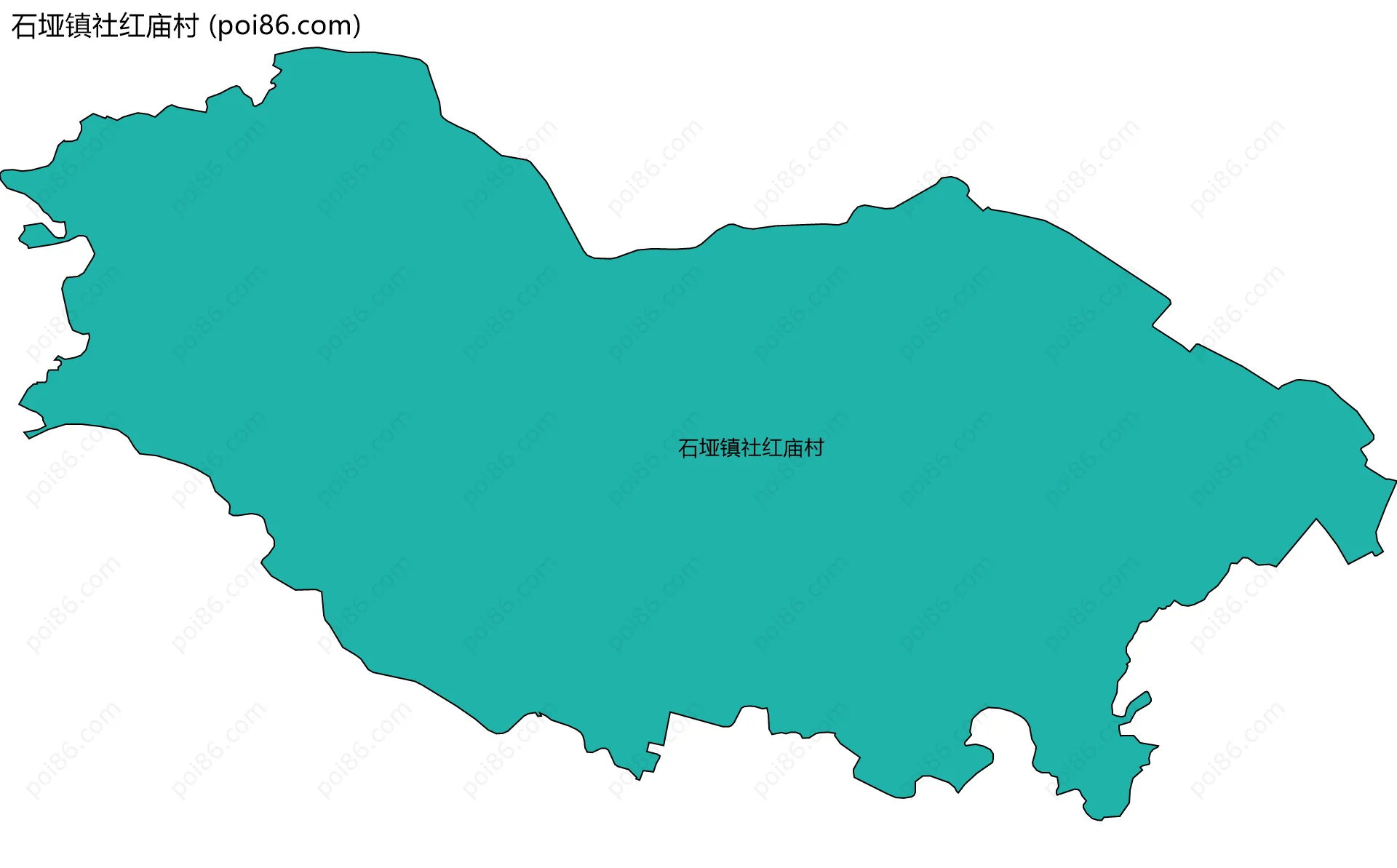 石垭镇社红庙村边界地图