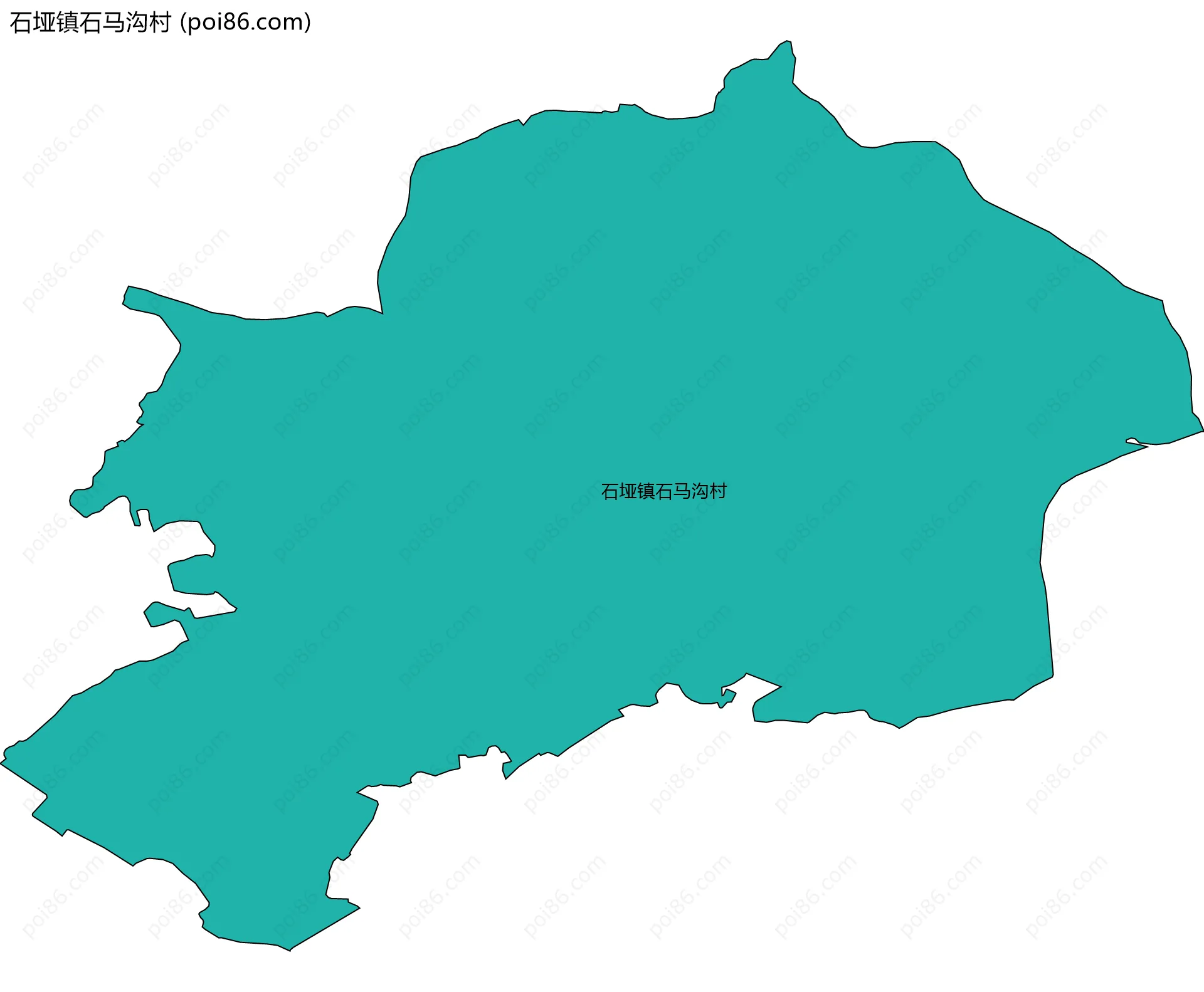 石垭镇石马沟村边界地图