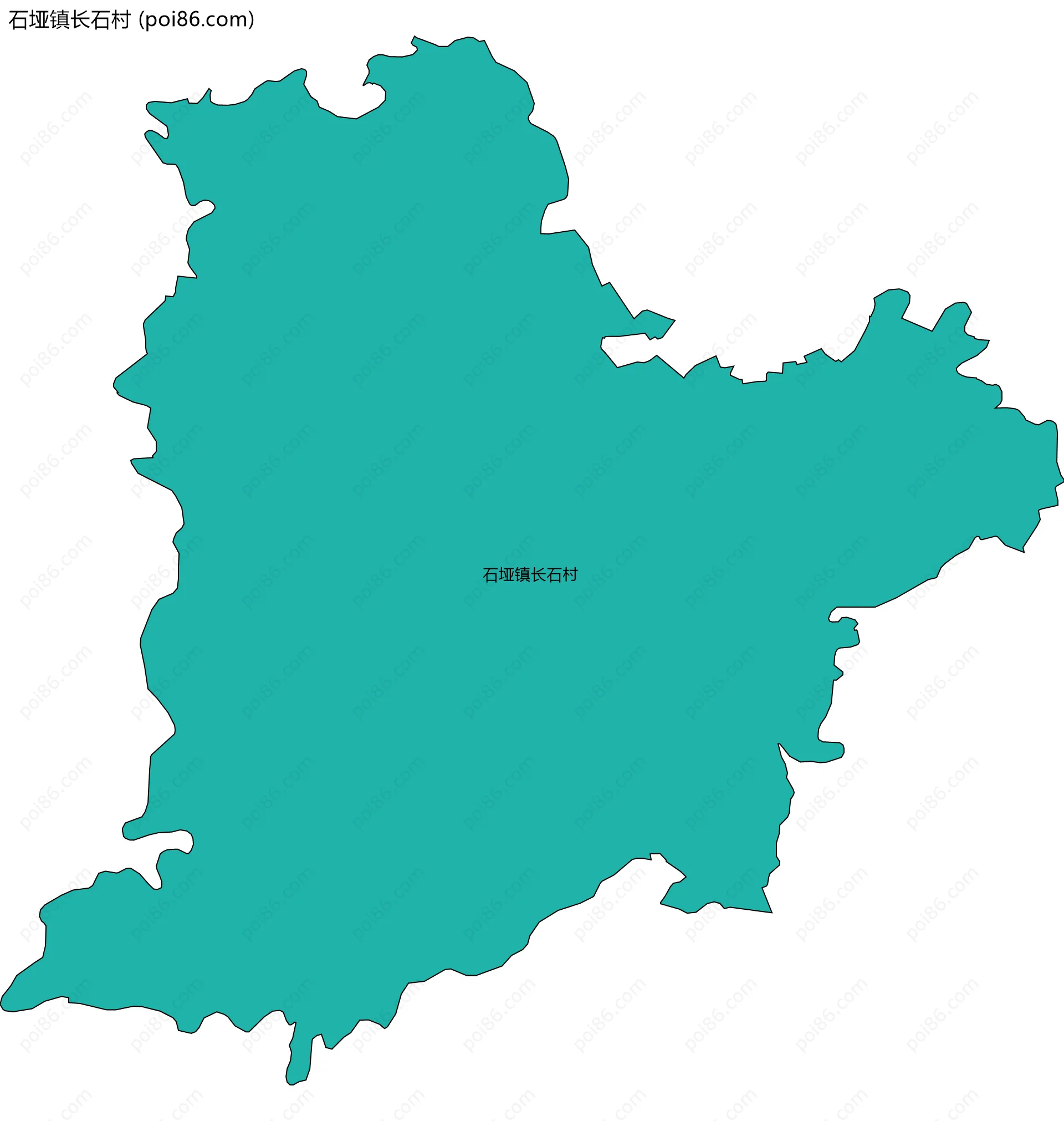 石垭镇长石村边界地图