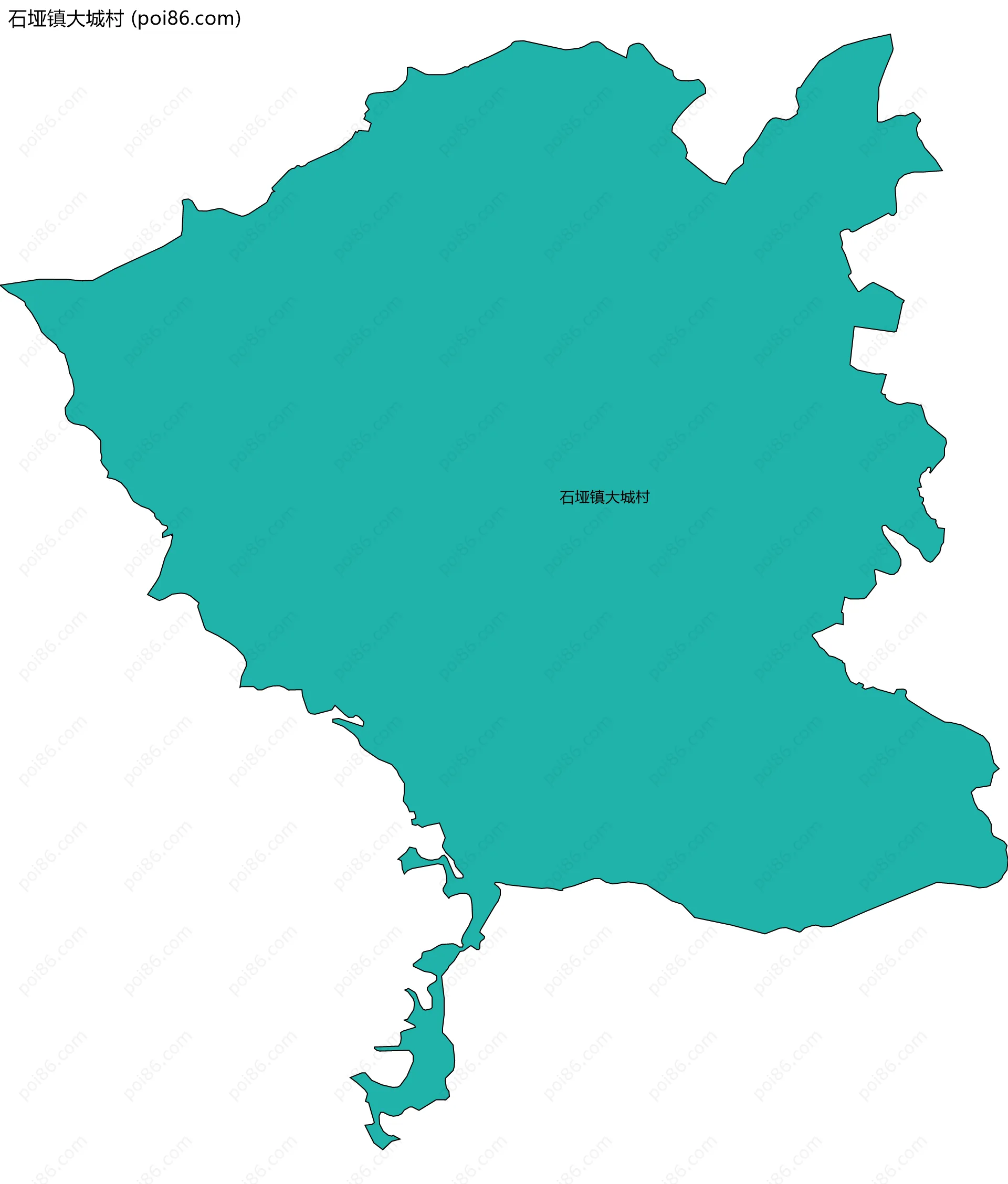 石垭镇大城村边界地图