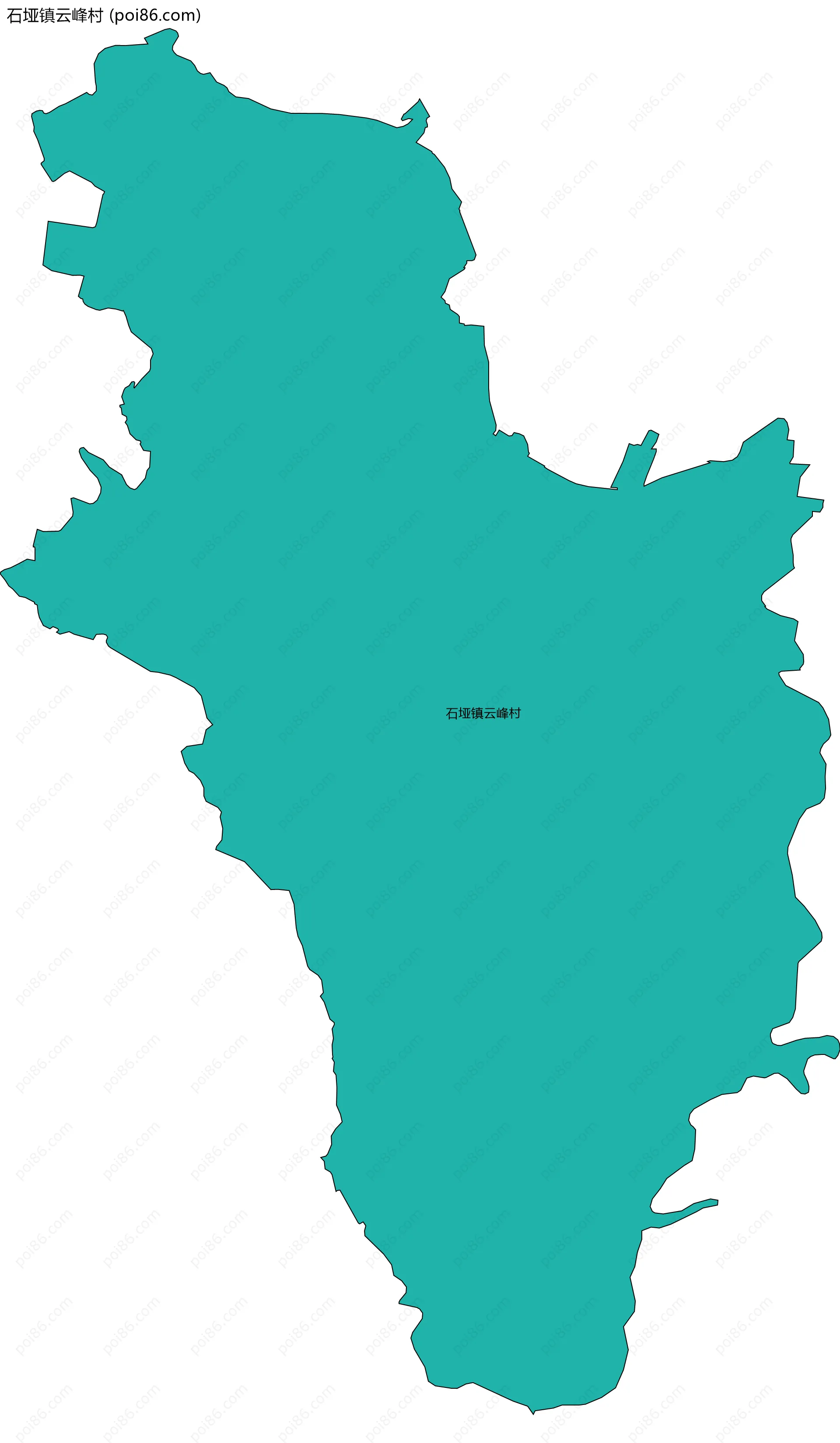 石垭镇云峰村边界地图