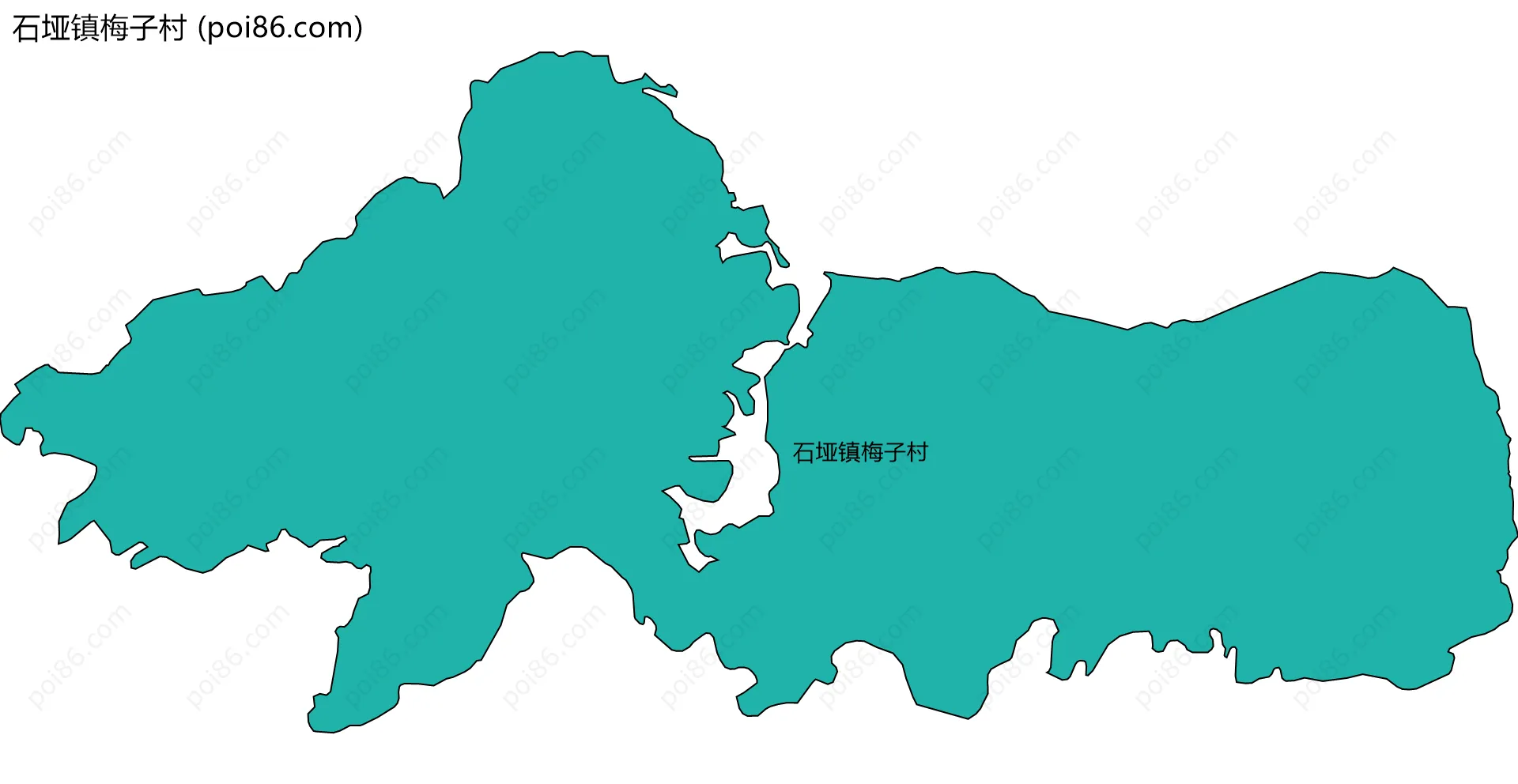 石垭镇梅子村边界地图