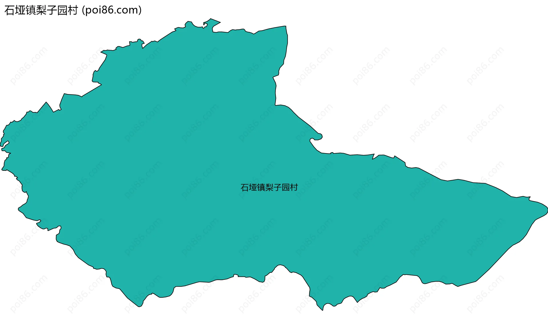 石垭镇梨子园村边界地图