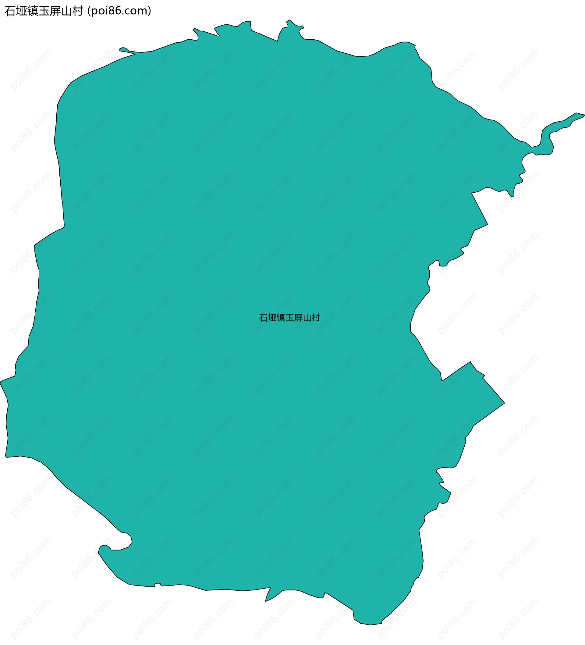 石垭镇玉屏山村边界地图