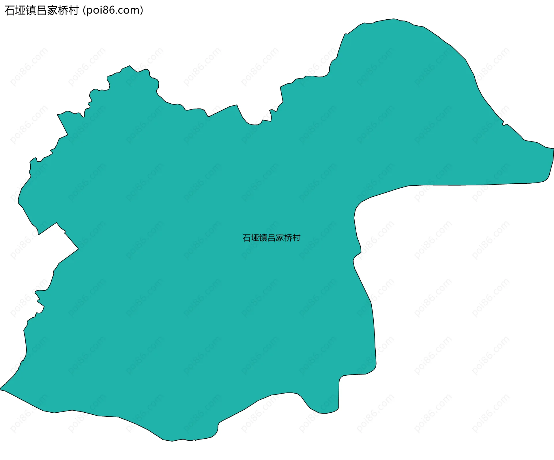 石垭镇吕家桥村边界地图