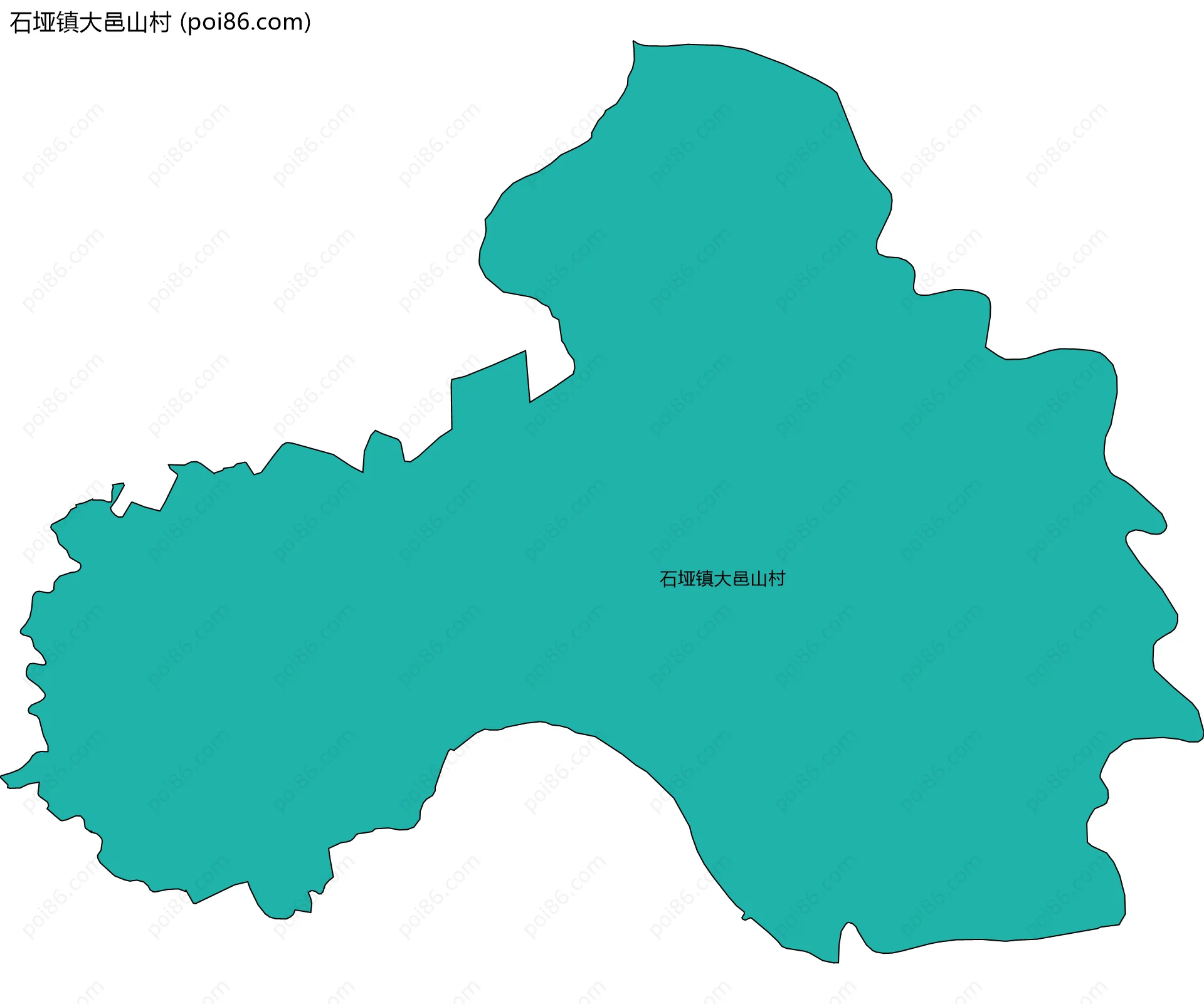 石垭镇大邑山村边界地图