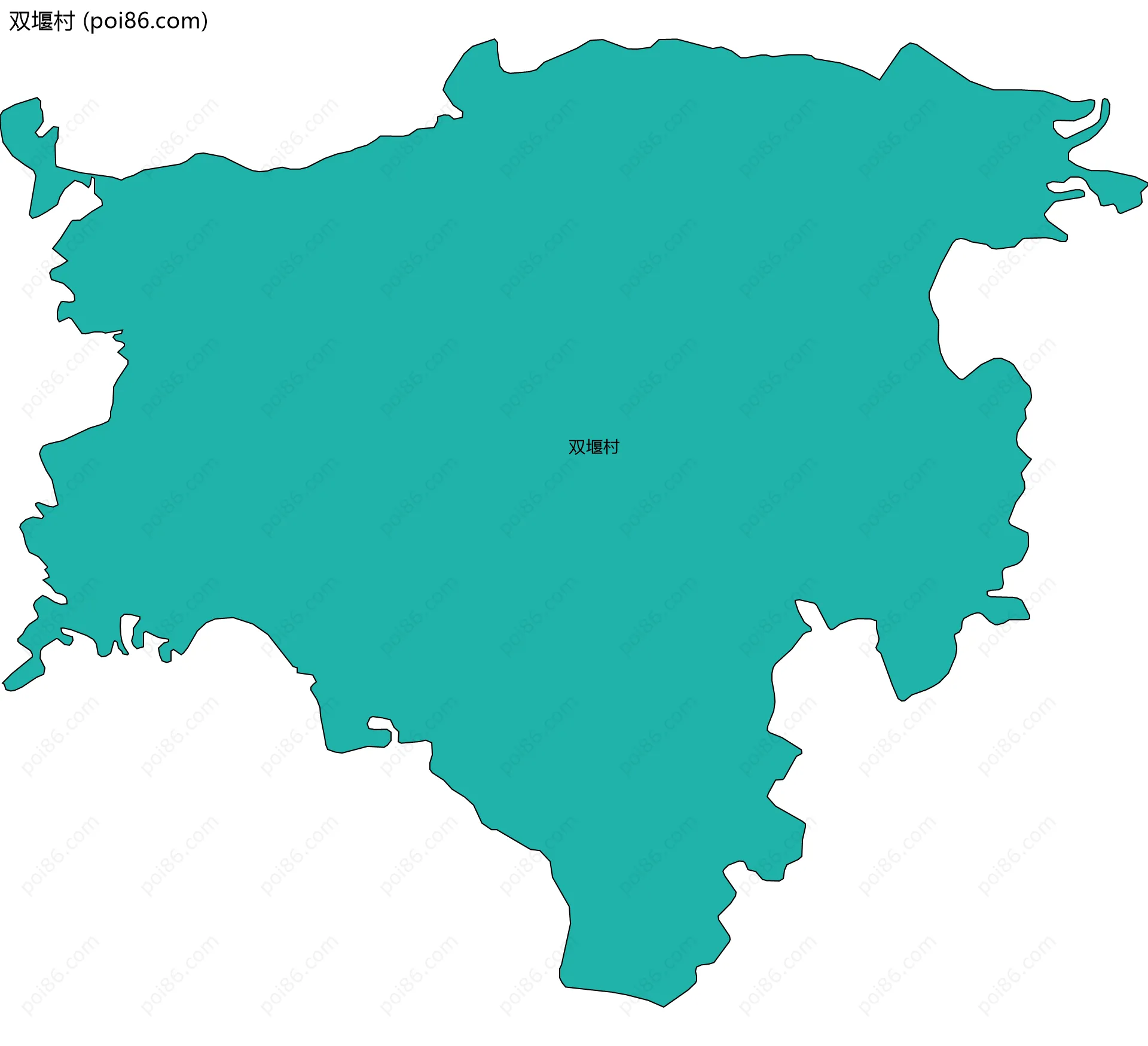 双堰村边界地图