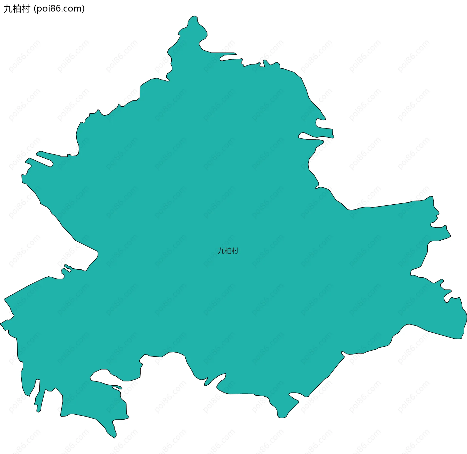 九柏村边界地图