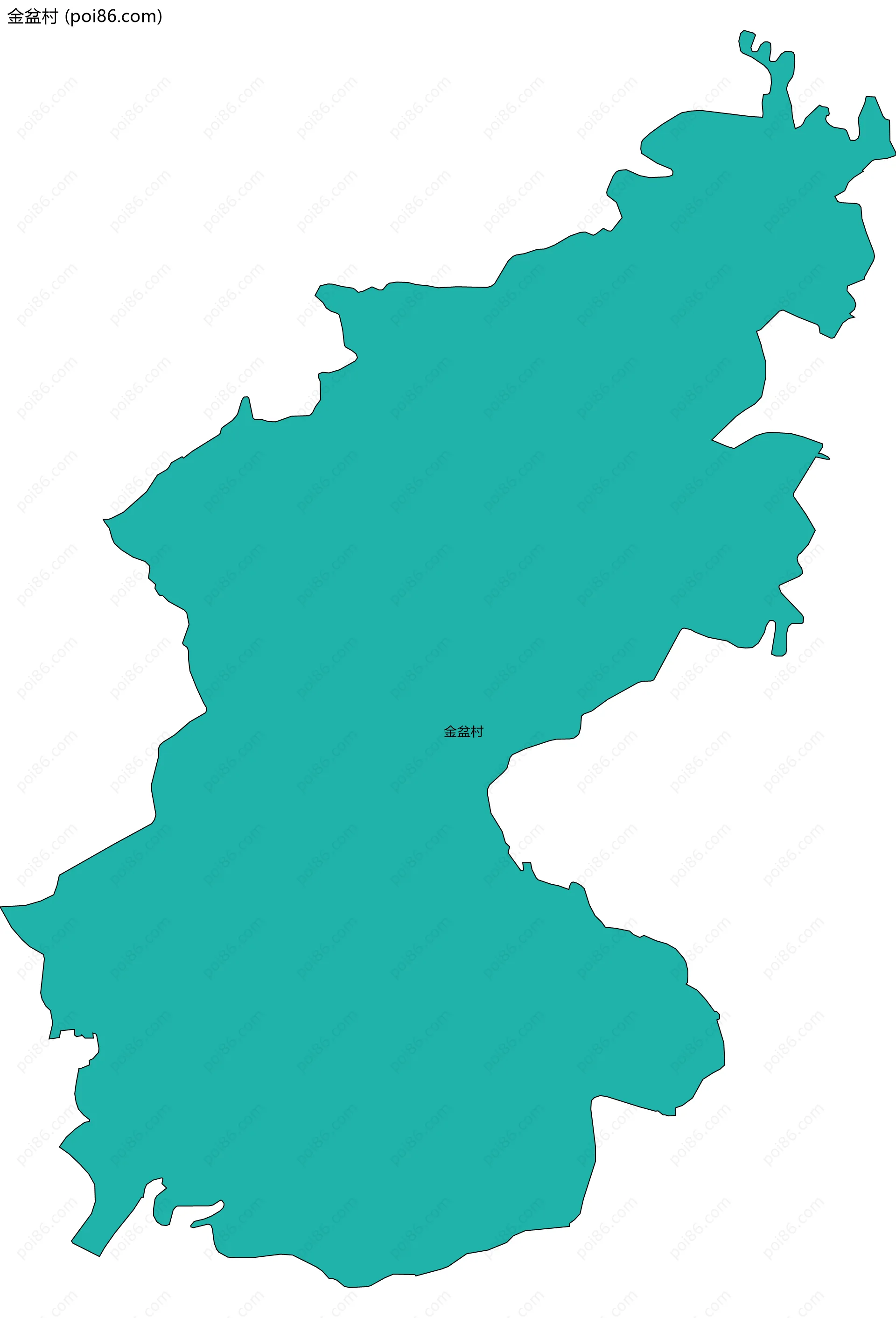 金盆村边界地图