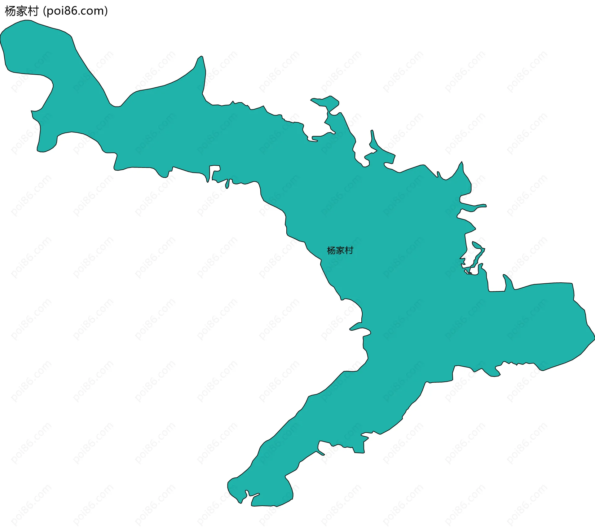 杨家村边界地图