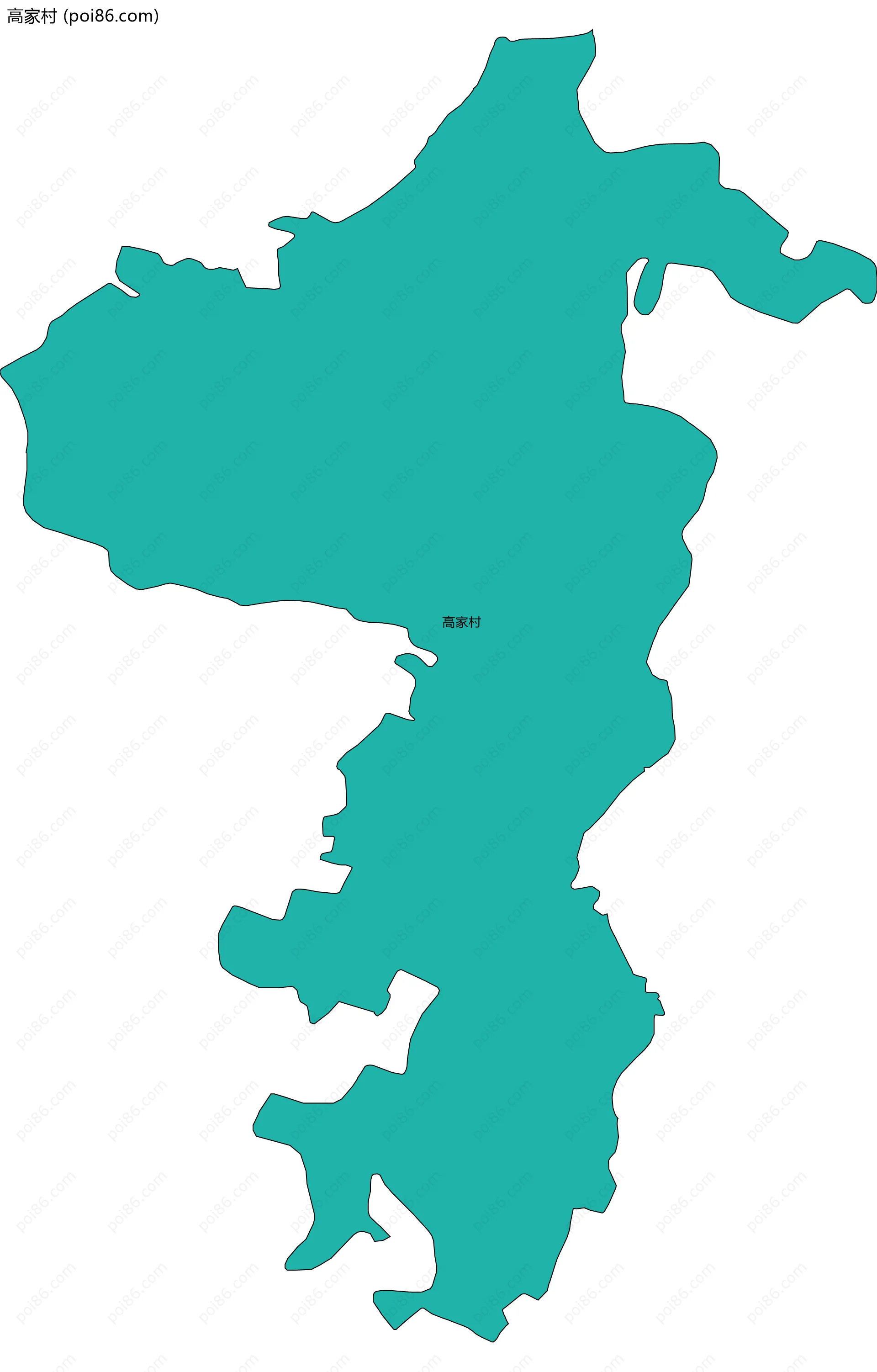 高家村边界地图