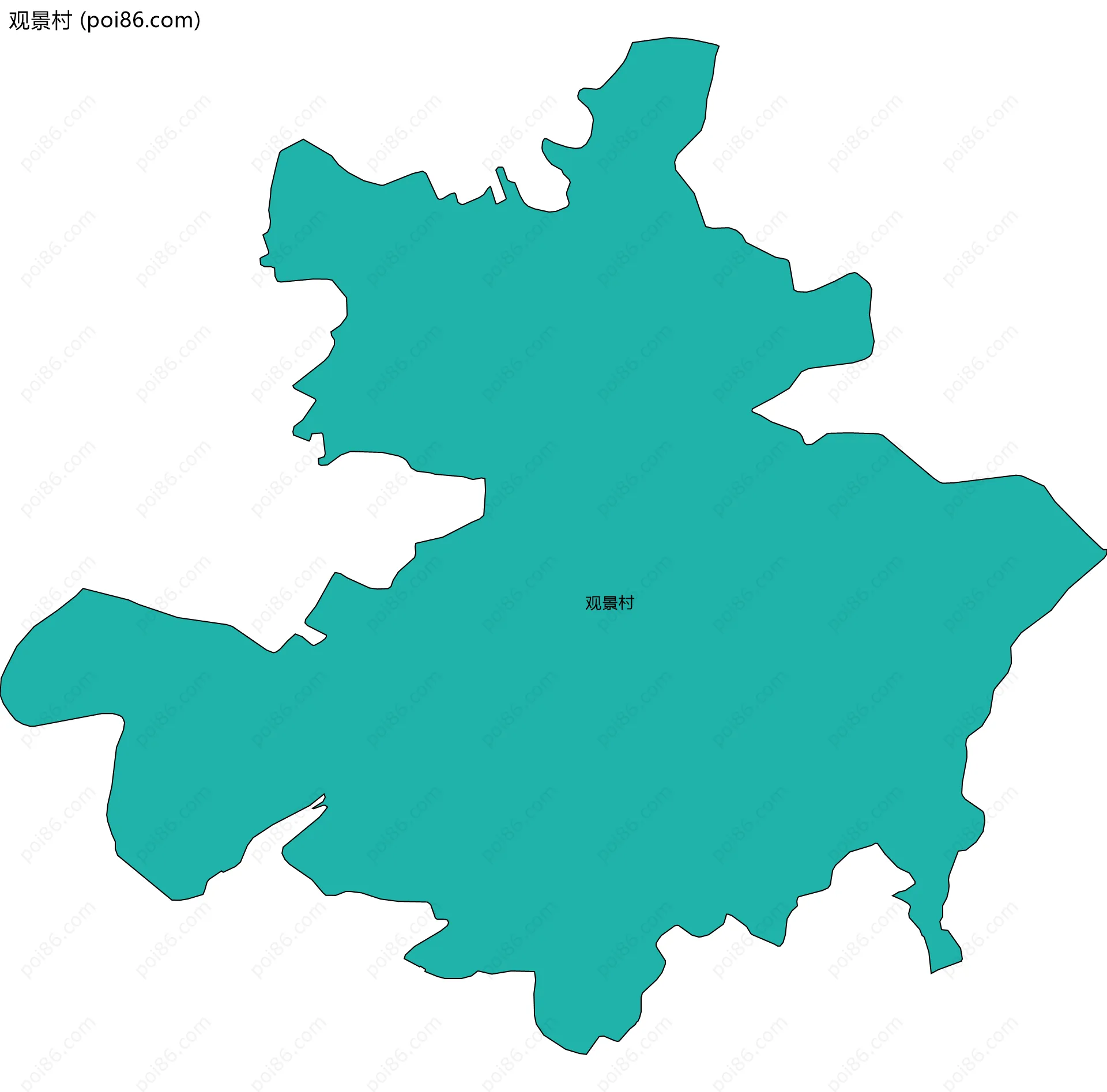观景村边界地图