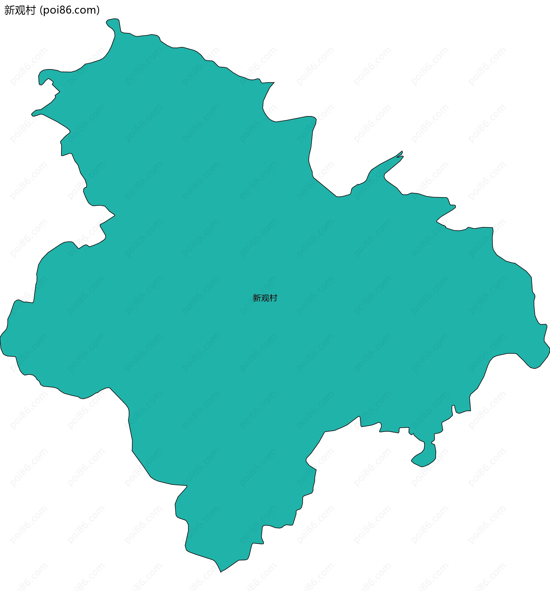 新观村边界地图