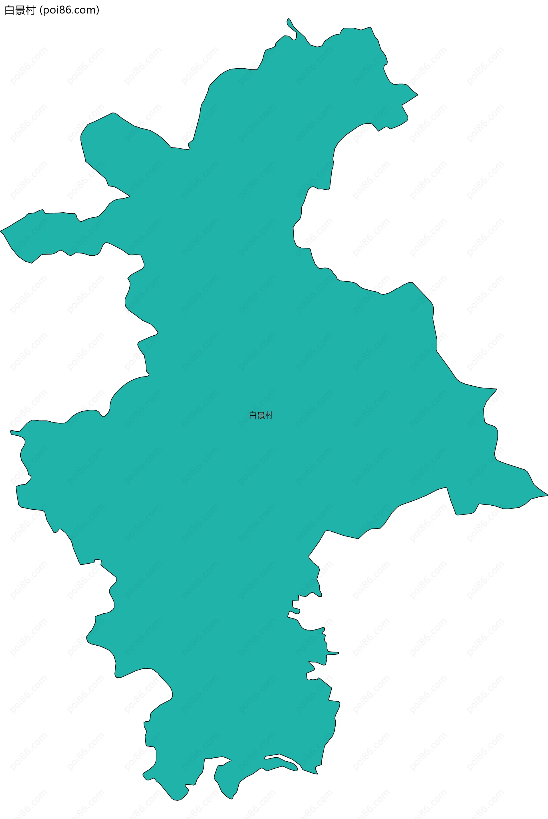 白景村边界地图