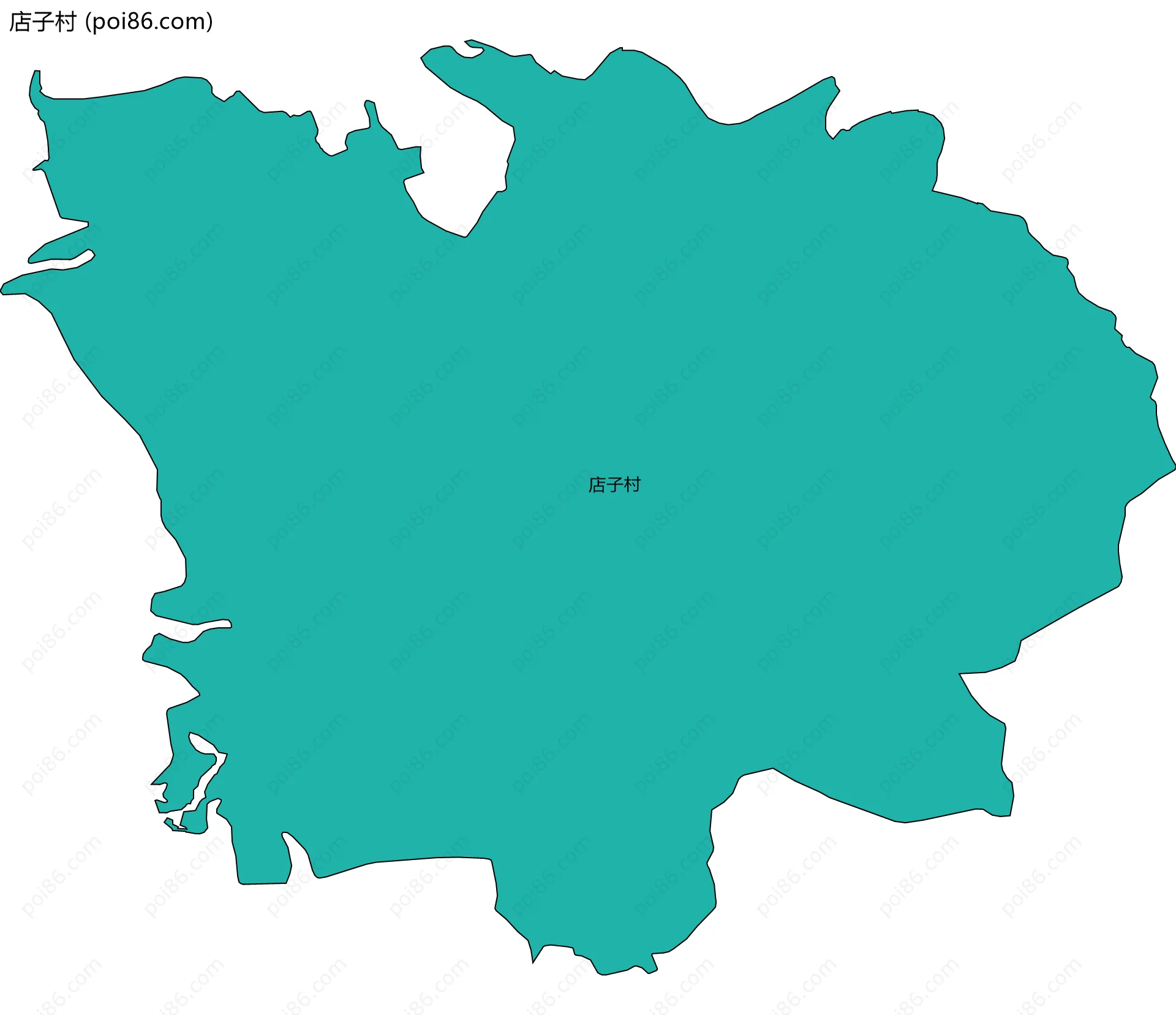 店子村边界地图