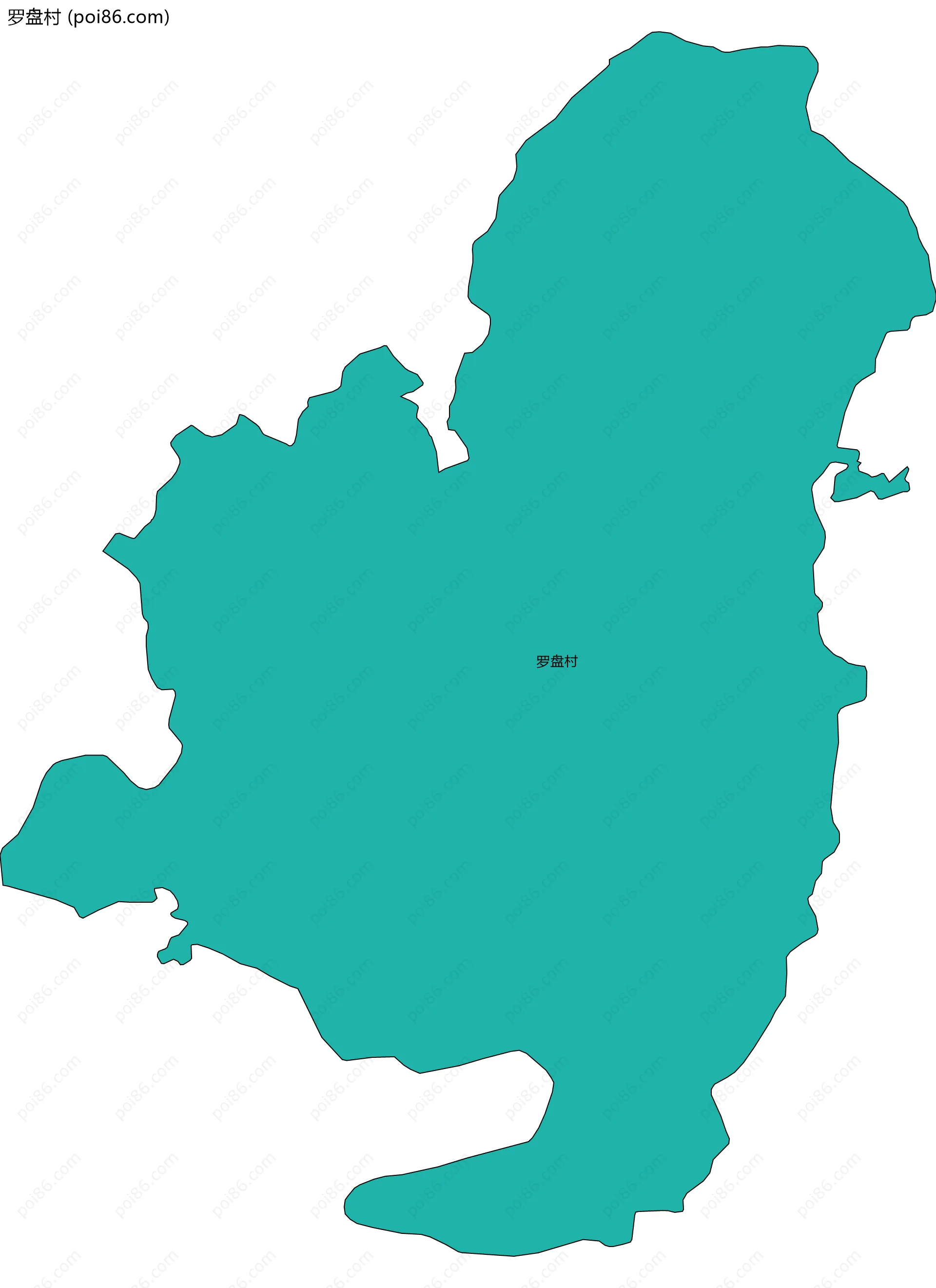 罗盘村边界地图