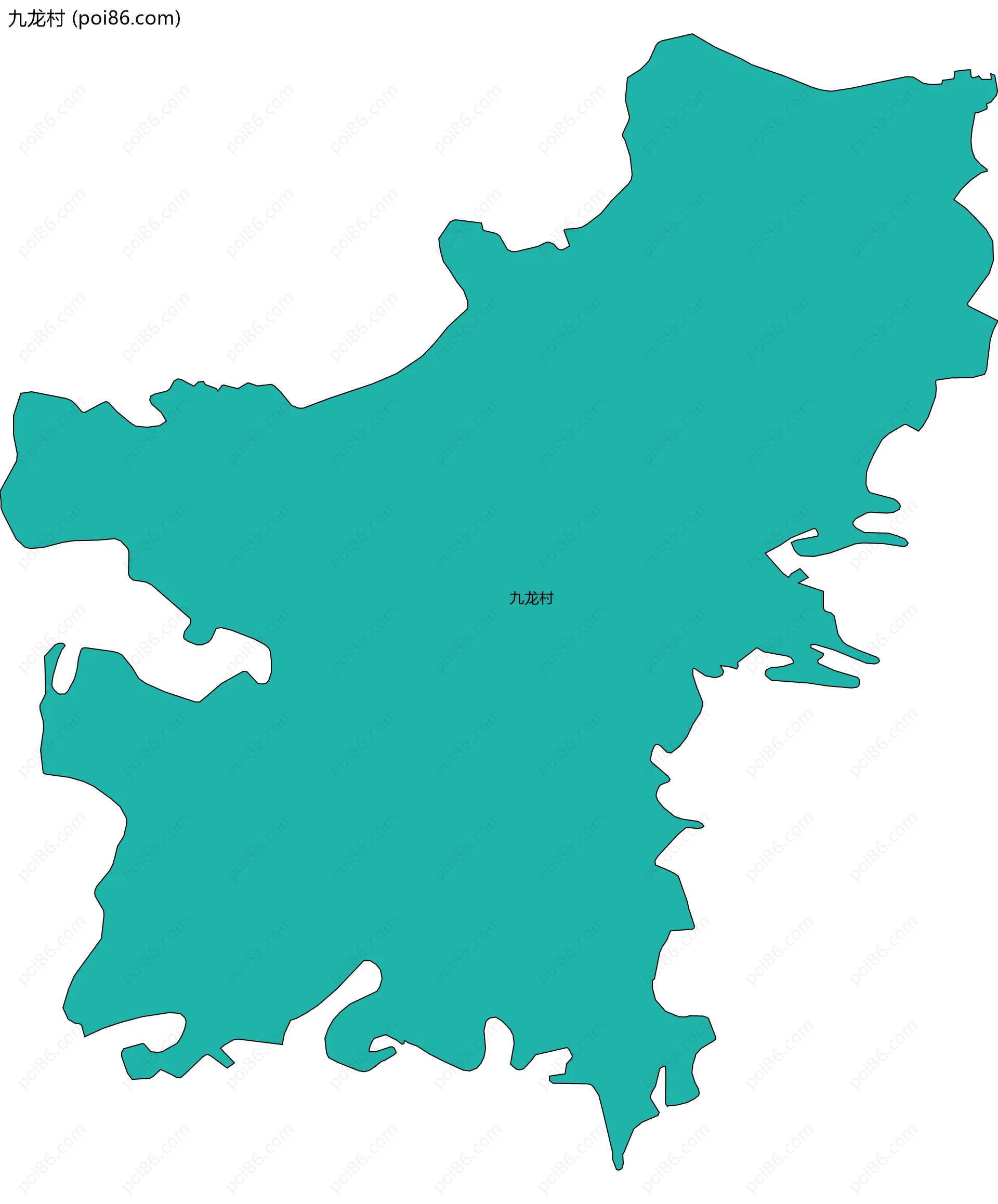 九龙村边界地图