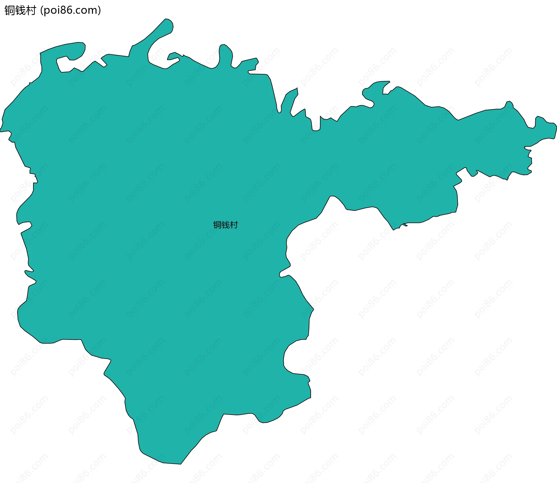 铜钱村边界地图