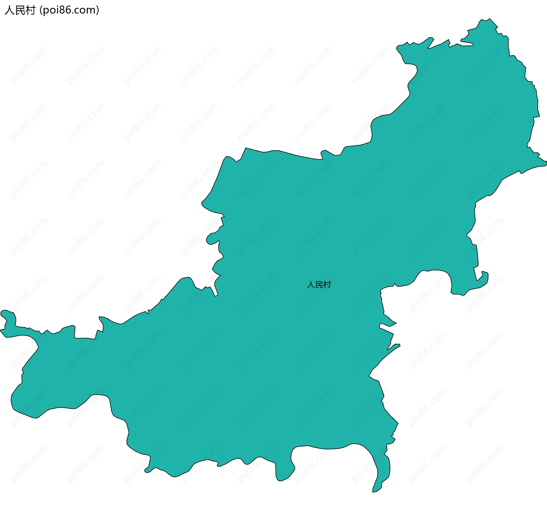 人民村边界地图