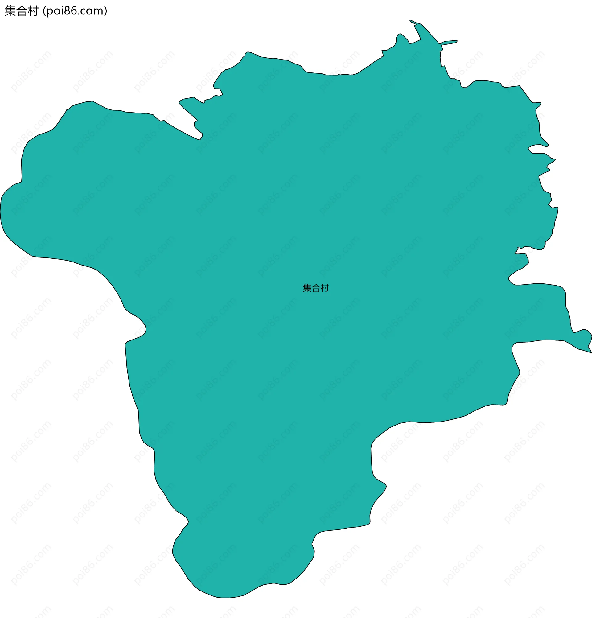 集合村边界地图
