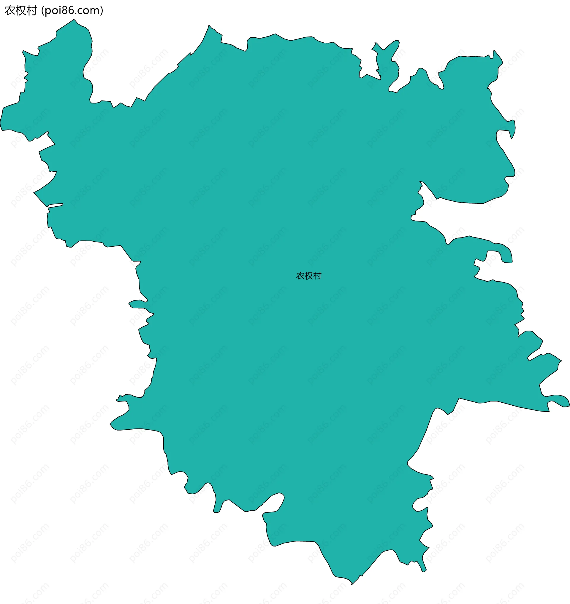 农权村边界地图