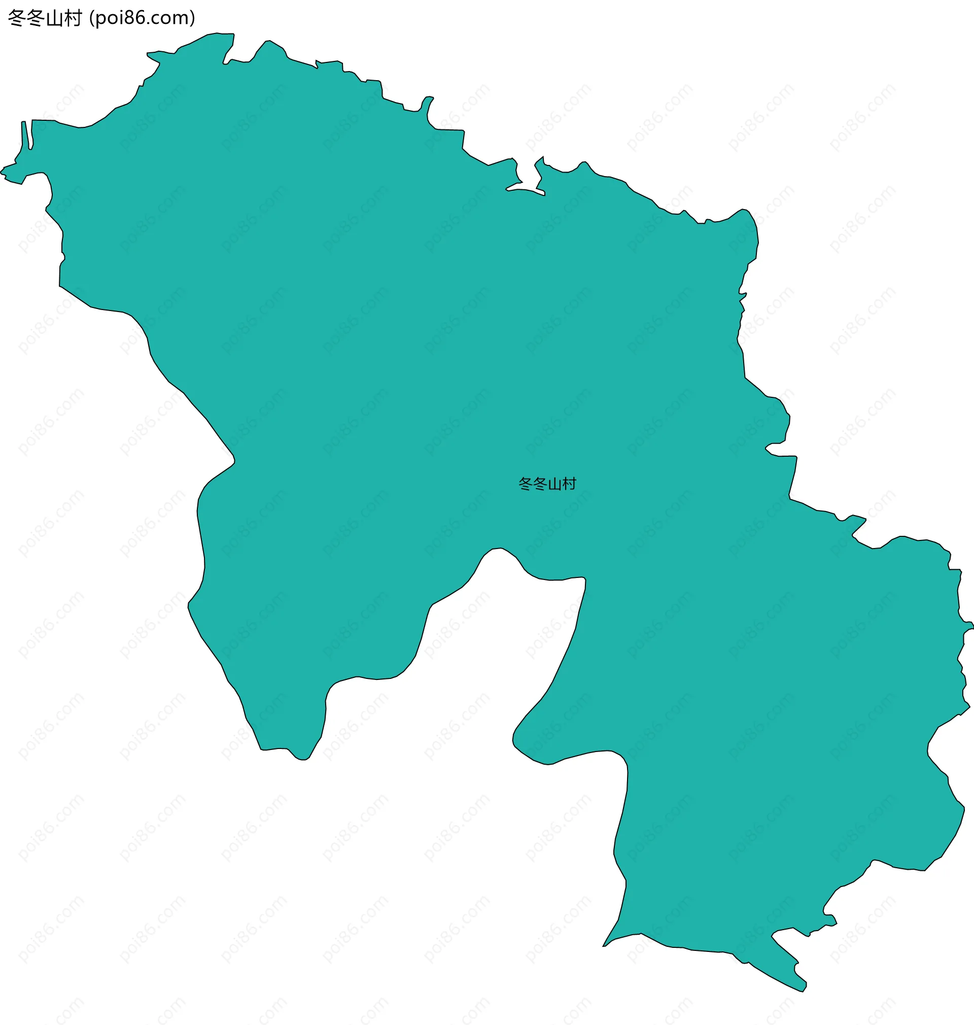 冬冬山村边界地图