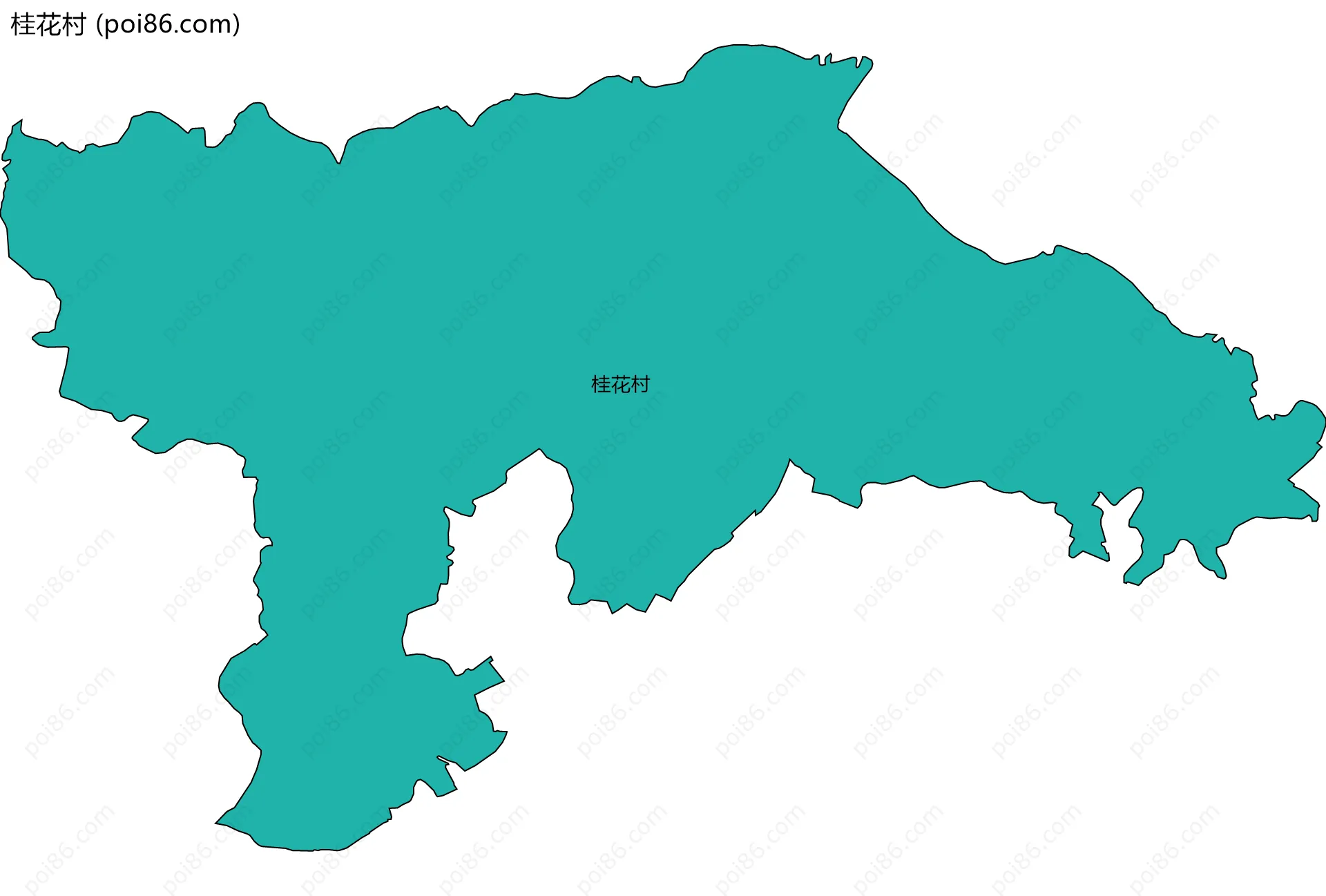 桂花村边界地图