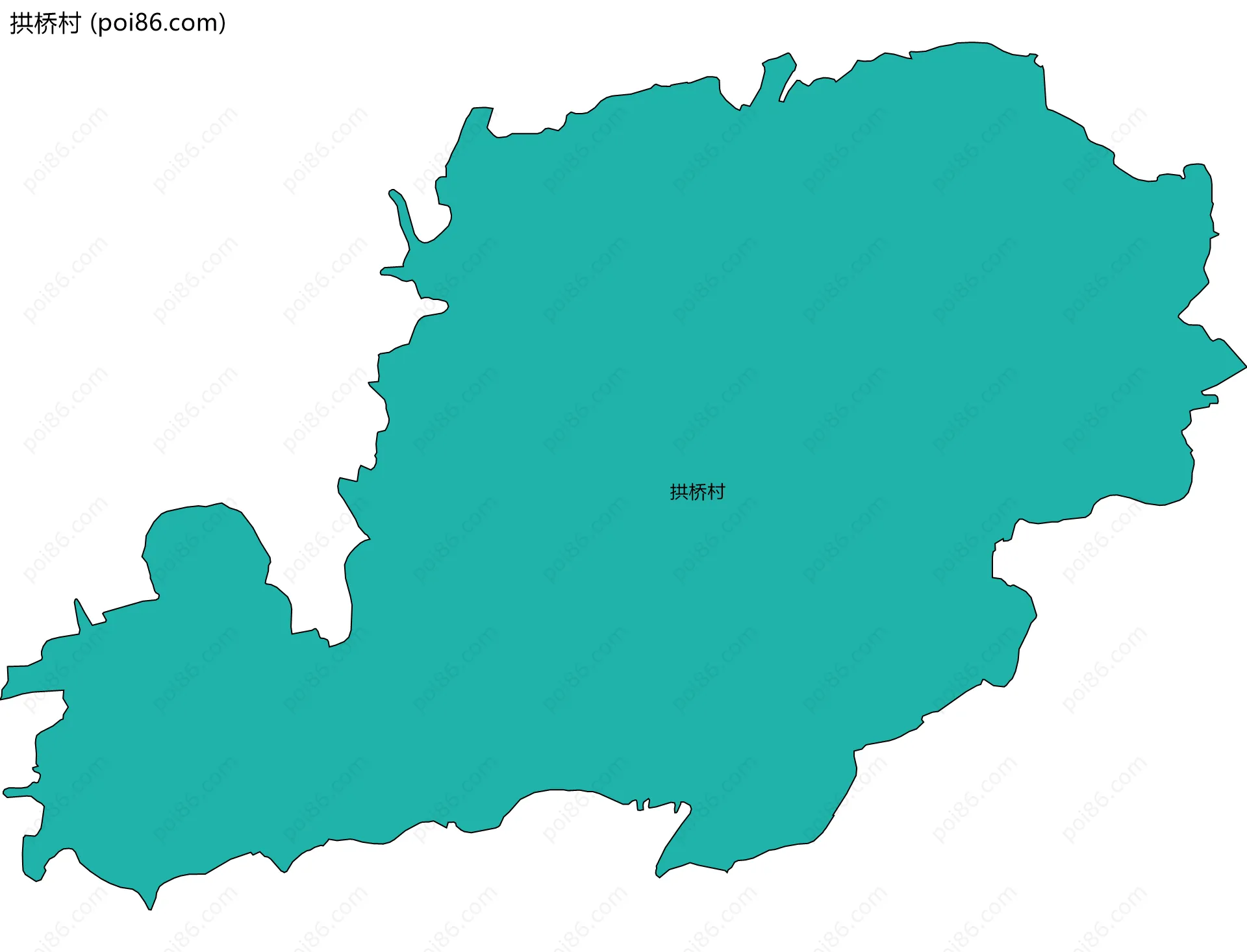 拱桥村边界地图