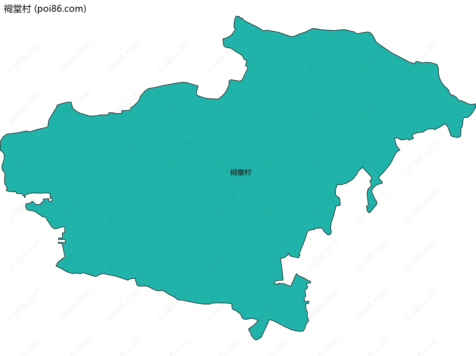 祠堂村边界地图