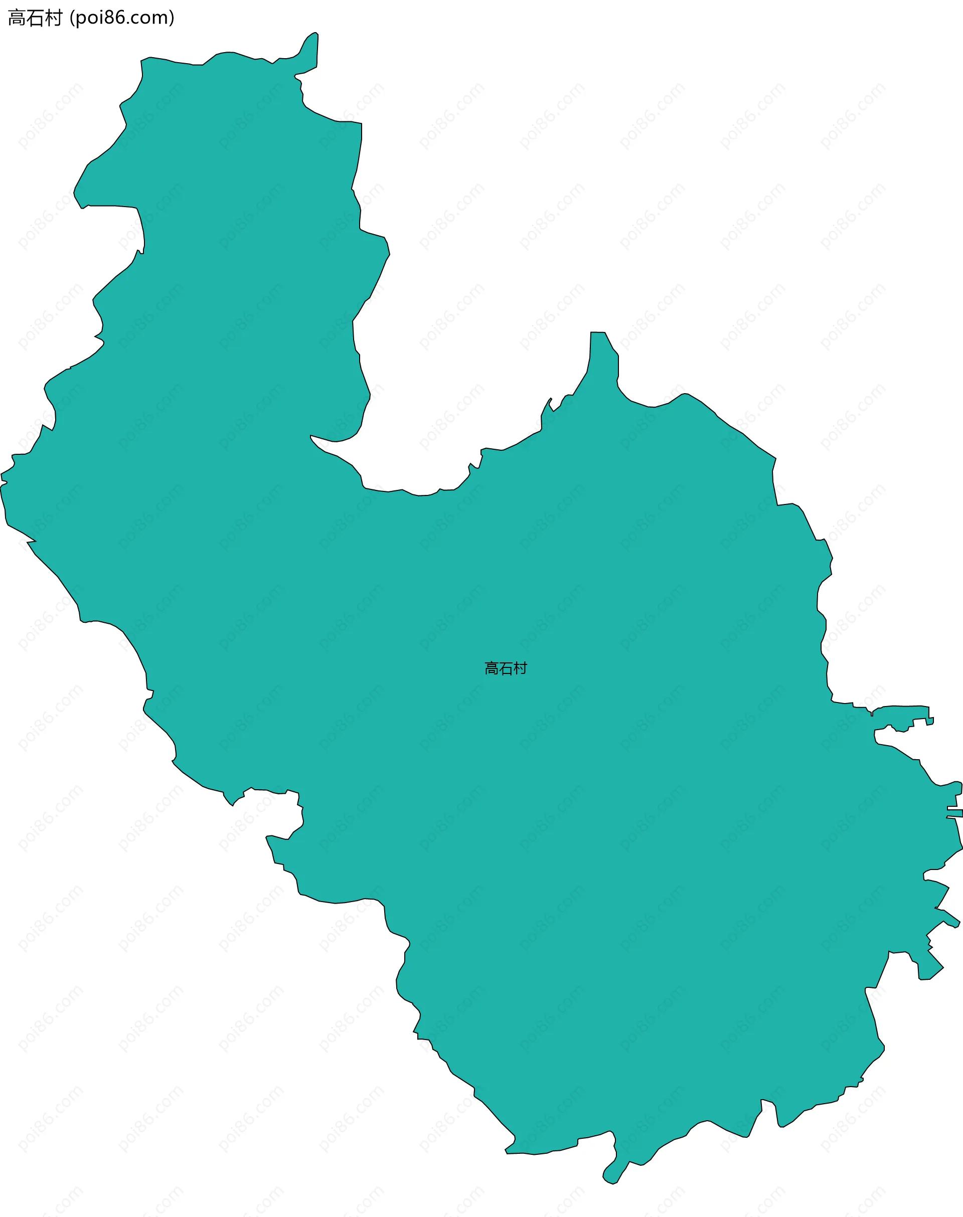 高石村边界地图