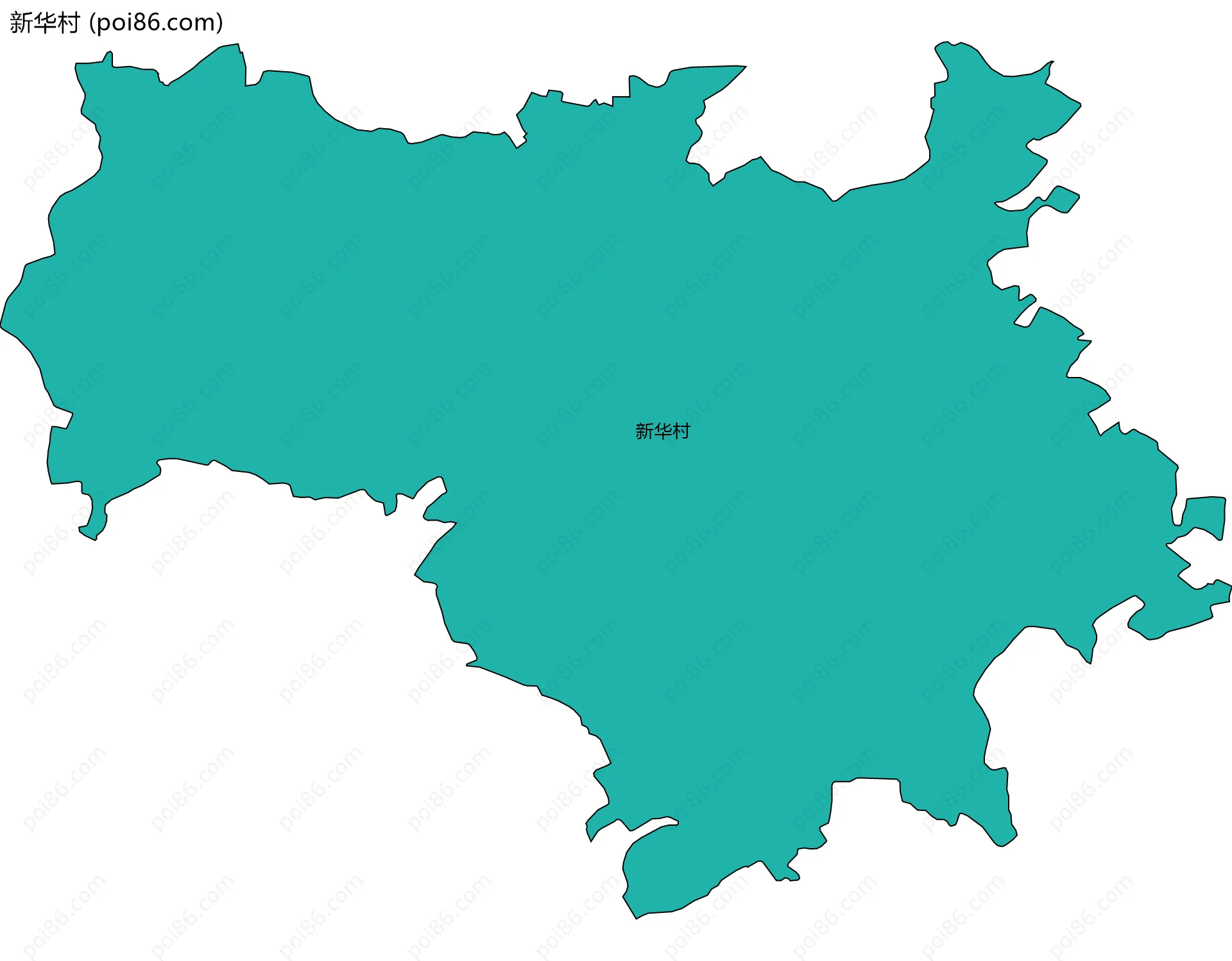 新华村边界地图