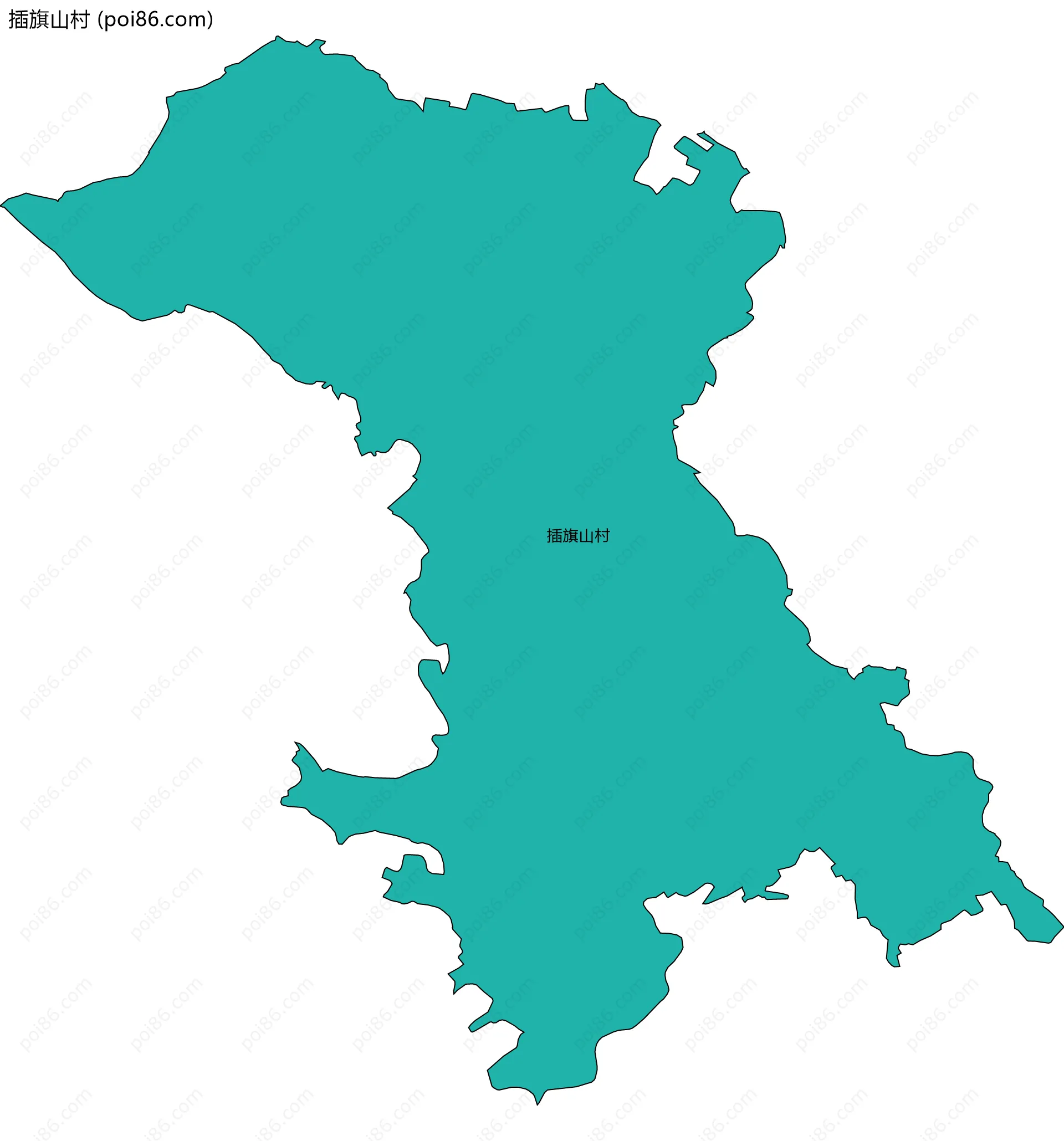 插旗山村边界地图