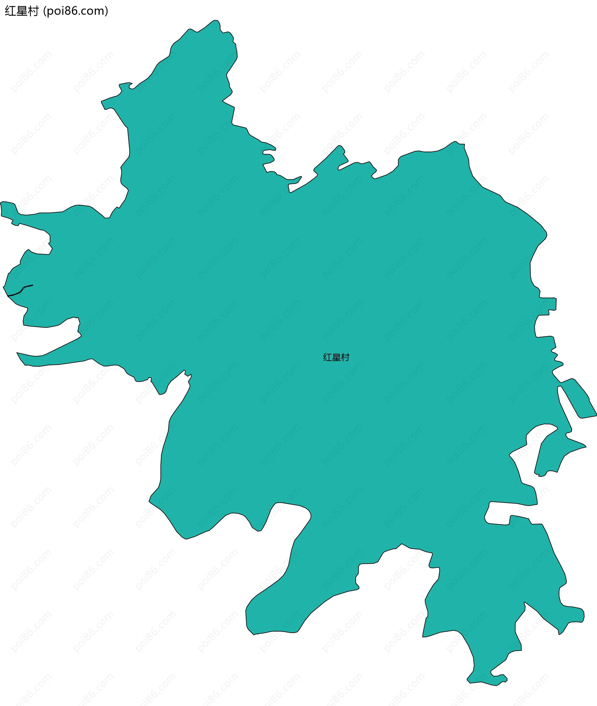 红星村边界地图