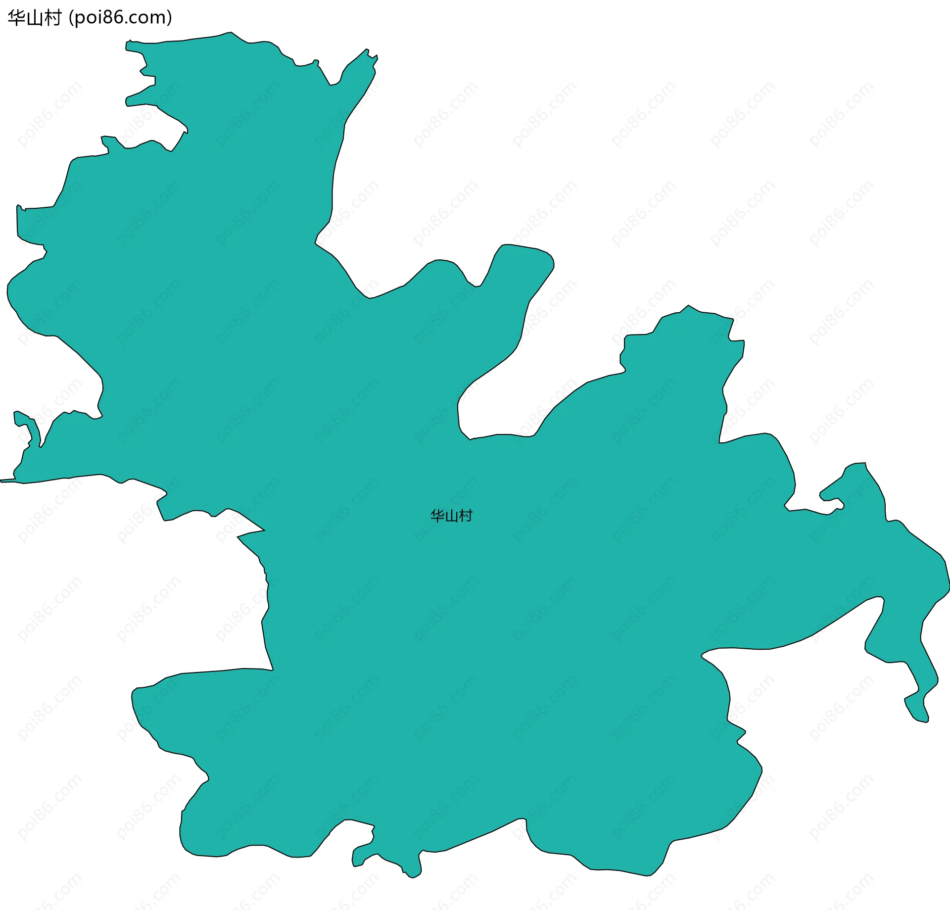 华山村边界地图