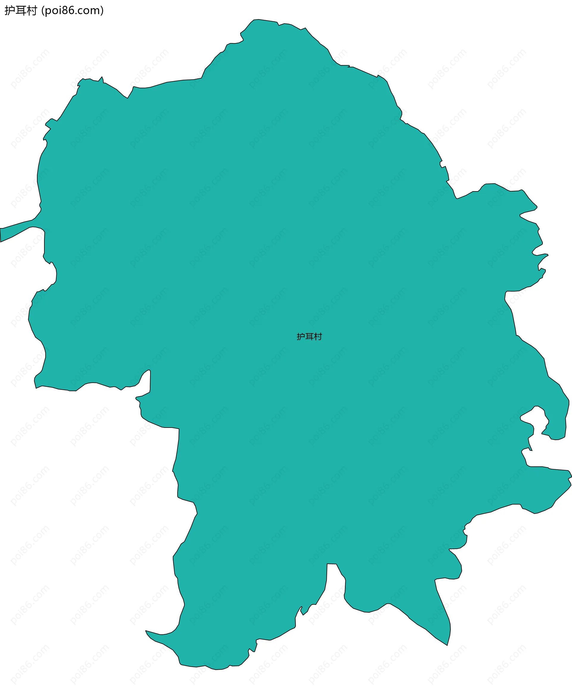 护耳村边界地图