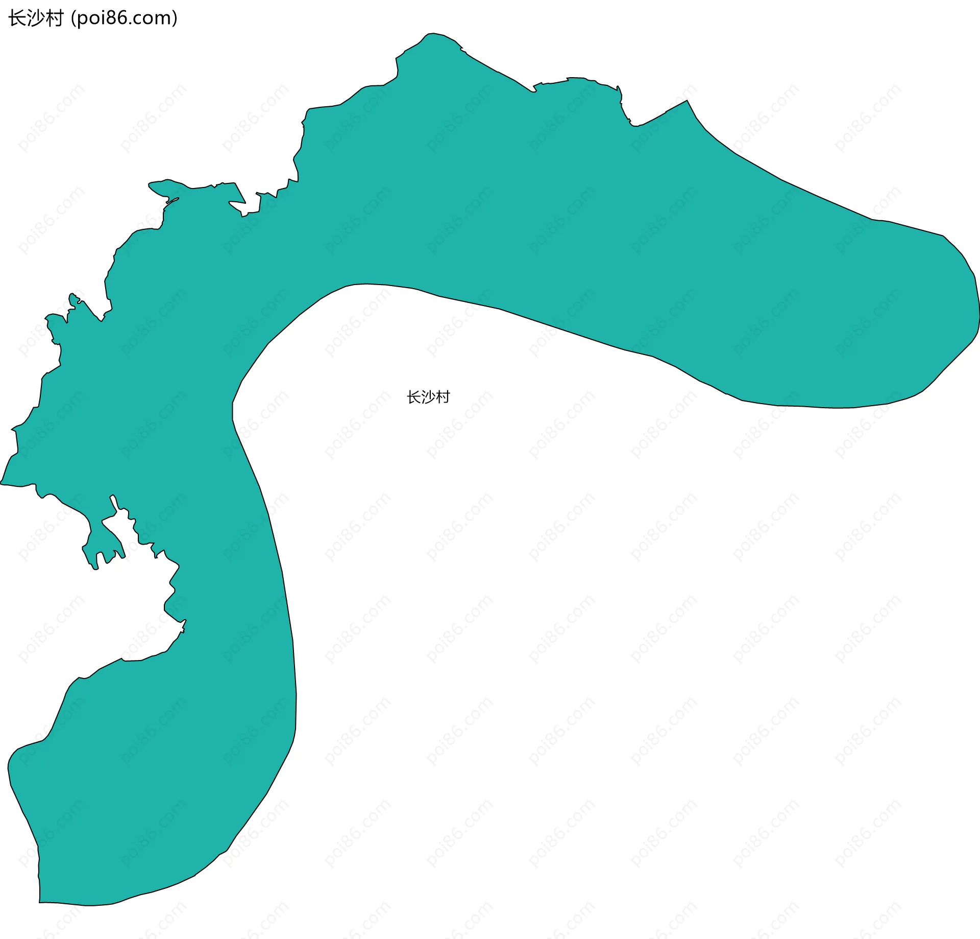 长沙村边界地图