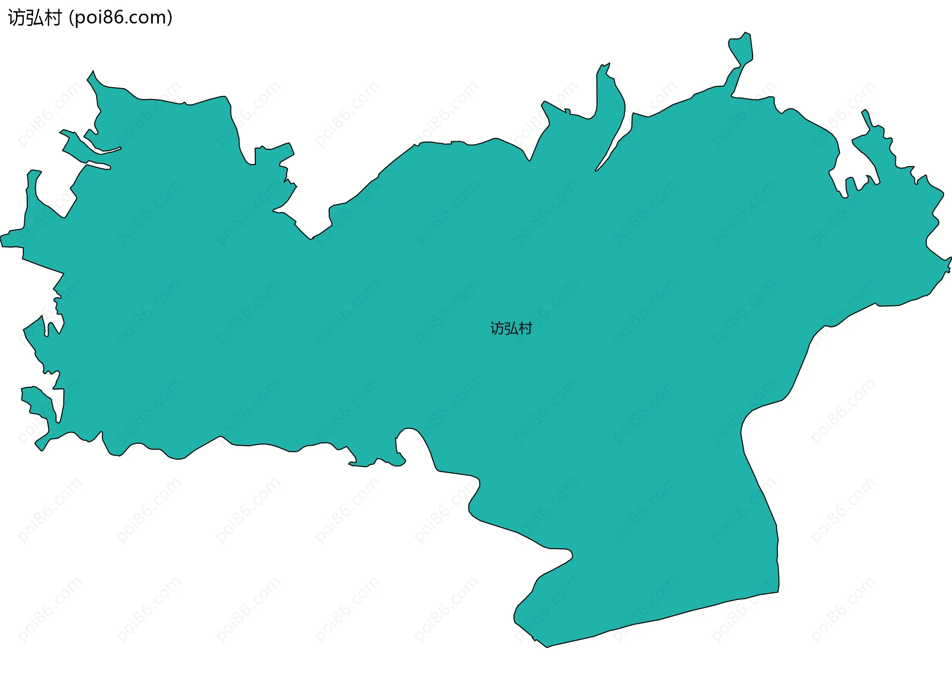 访弘村边界地图