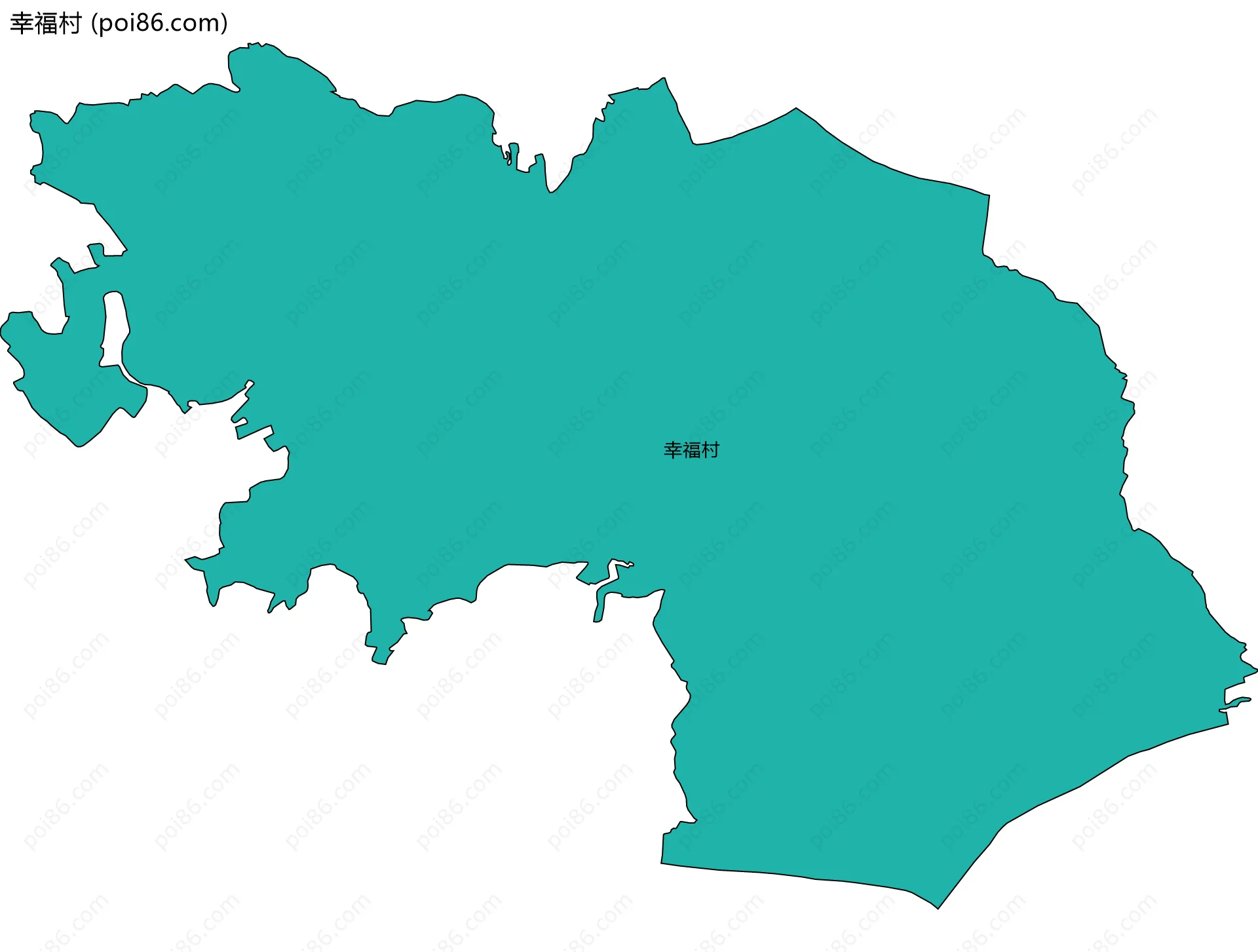 幸福村边界地图