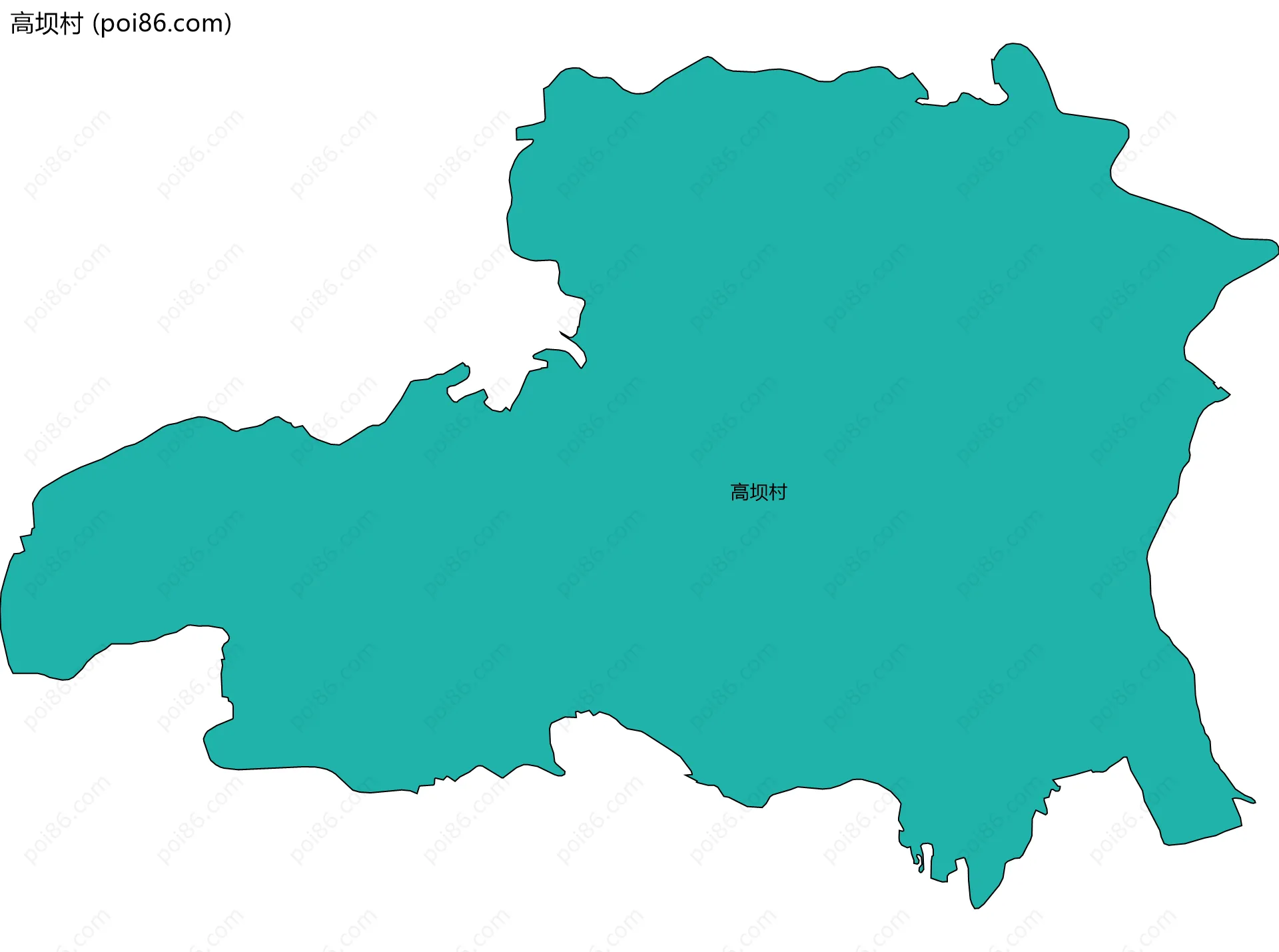 高坝村边界地图