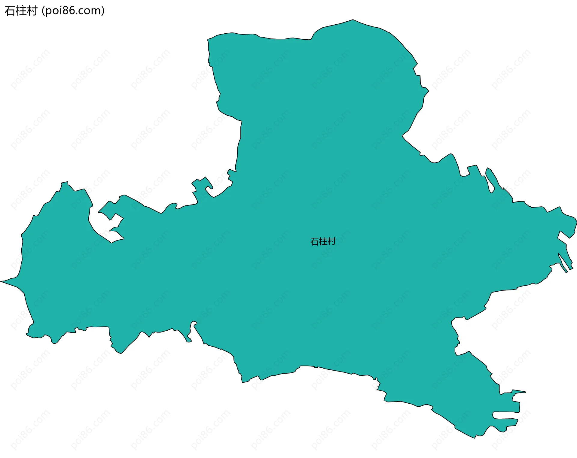 石柱村边界地图