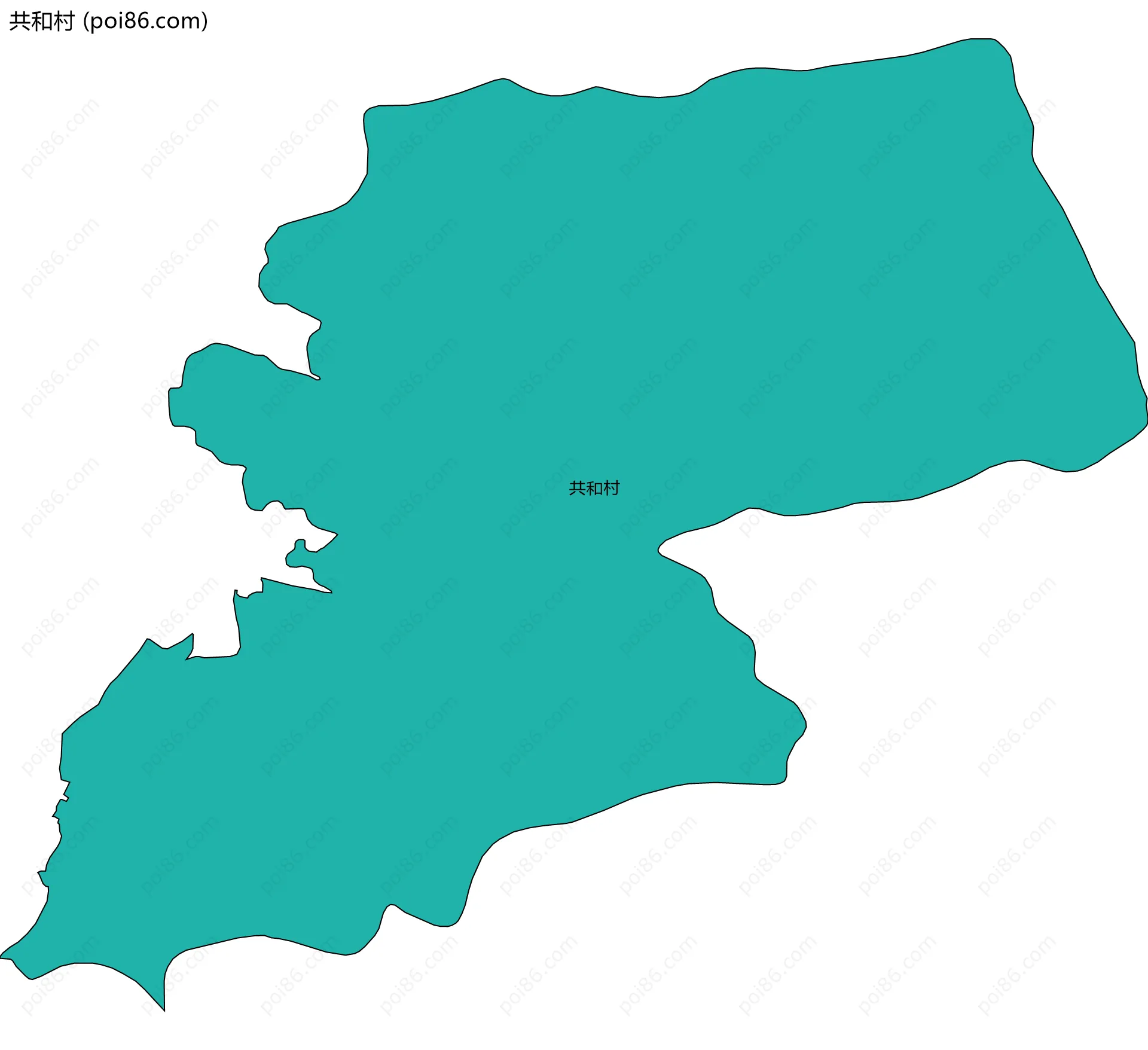 共和村边界地图