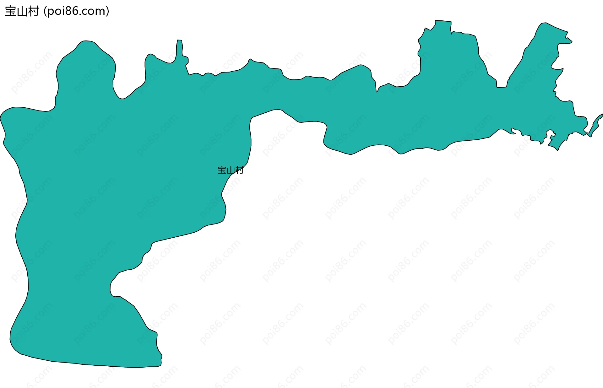 宝山村边界地图