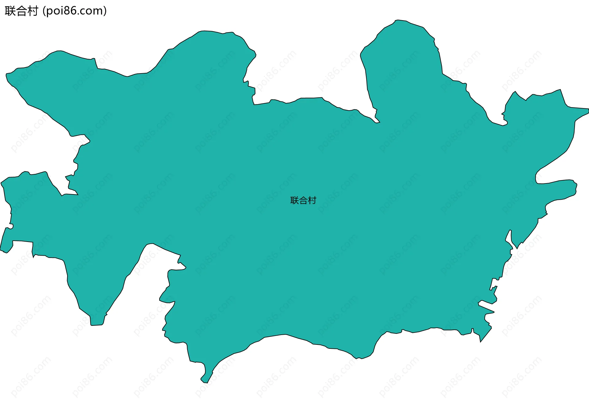 联合村边界地图