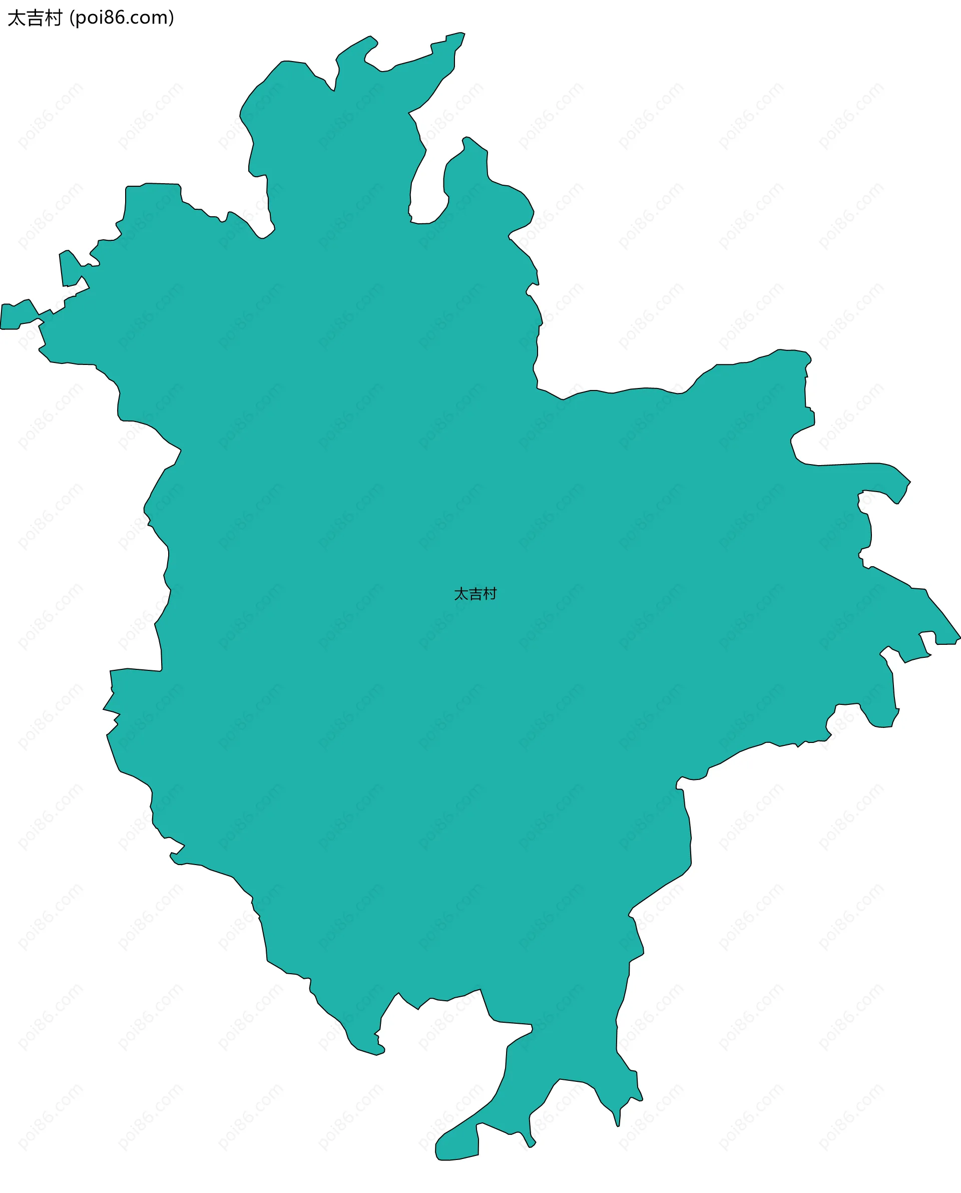 太吉村边界地图