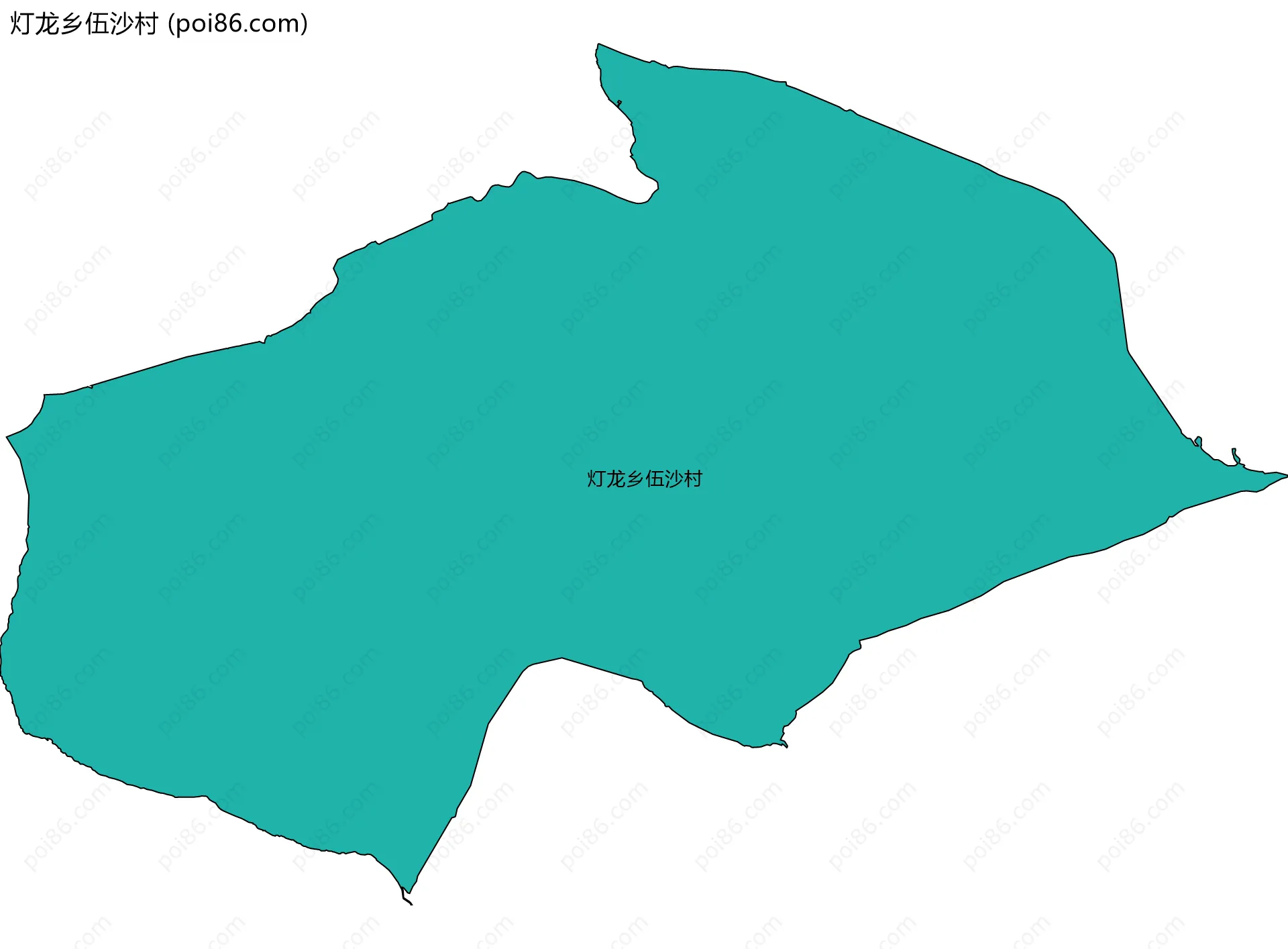 灯龙乡伍沙村边界地图